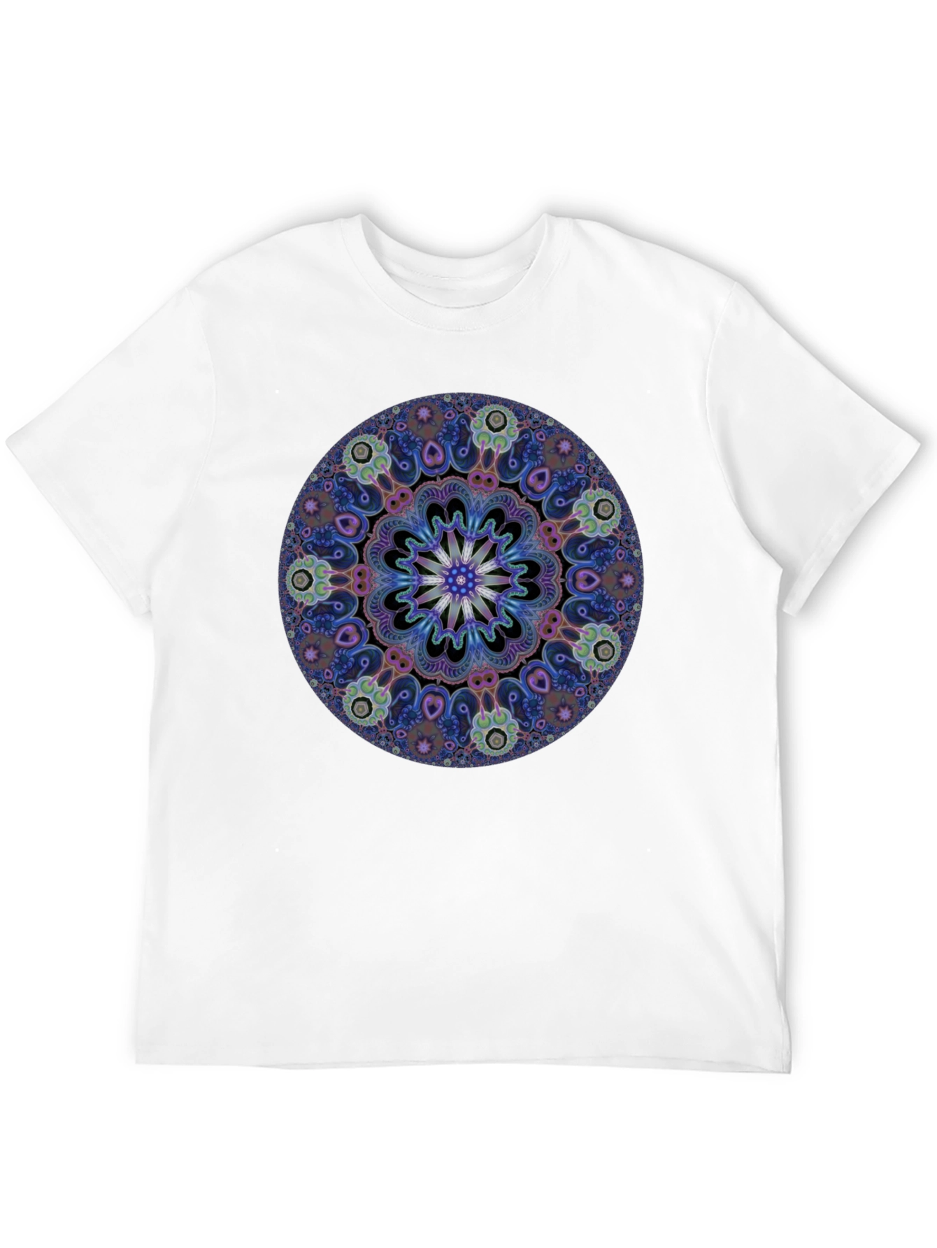 Mandala Print Black T-Shirt