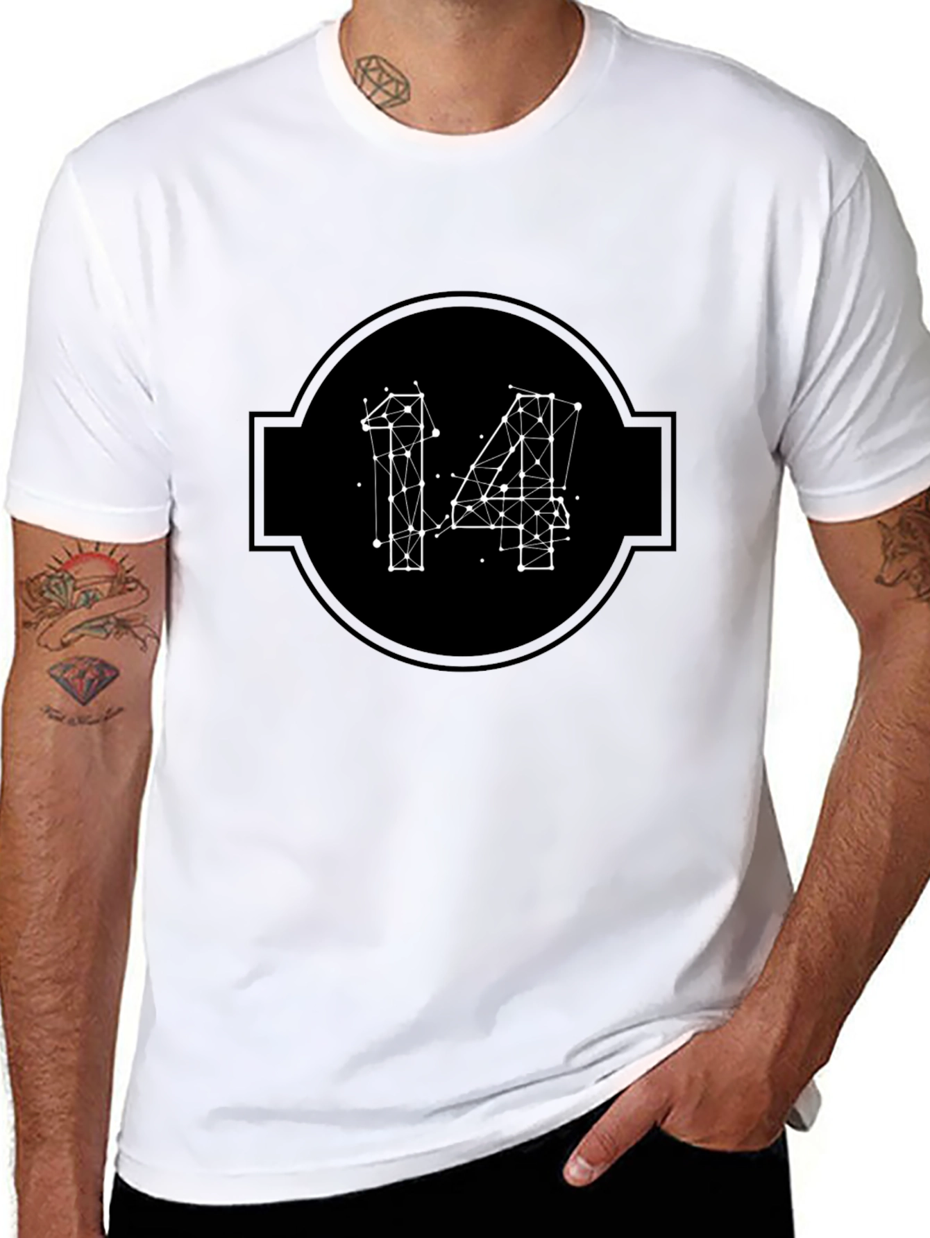 Geometric 14 Black T-Shirt