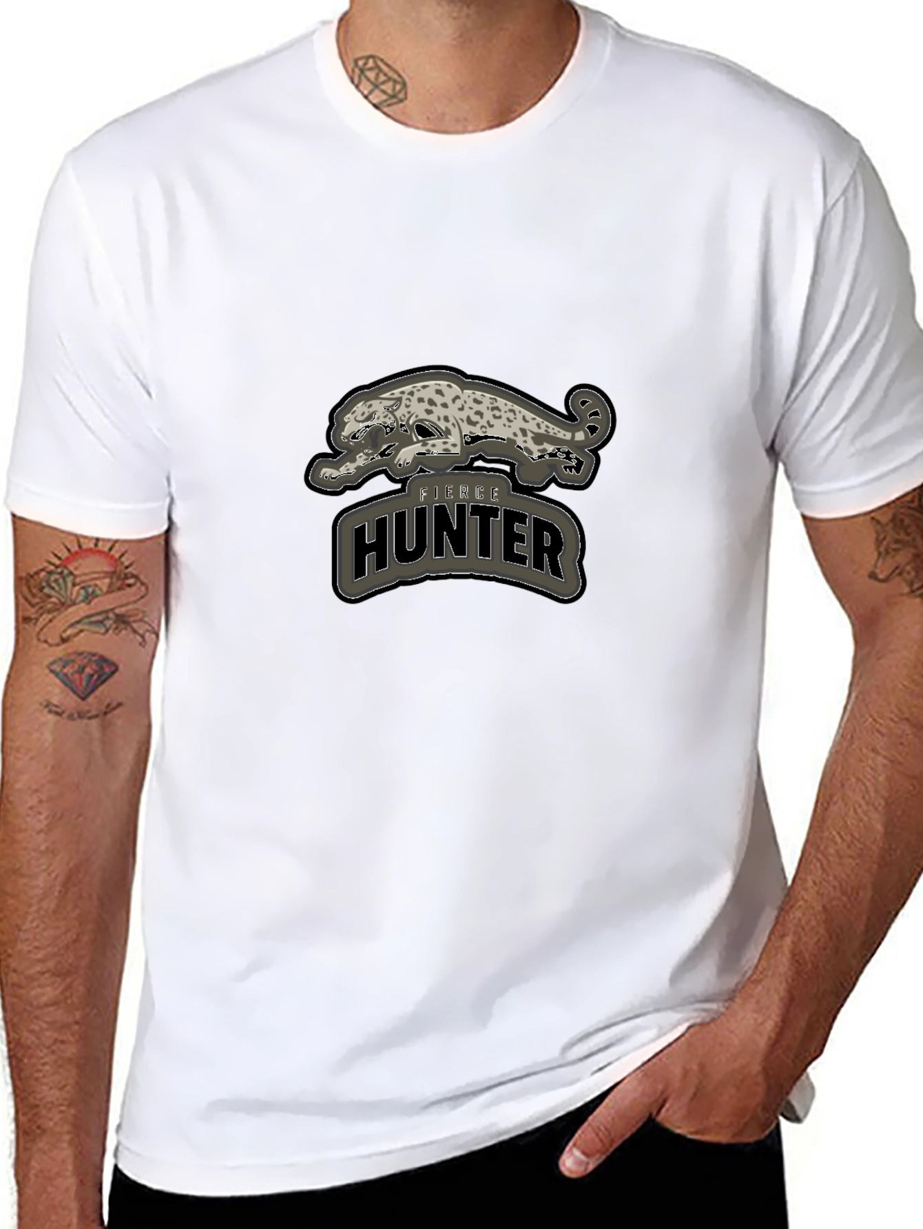 Fierce Hunter Graphic T-Shirt - Bold Style