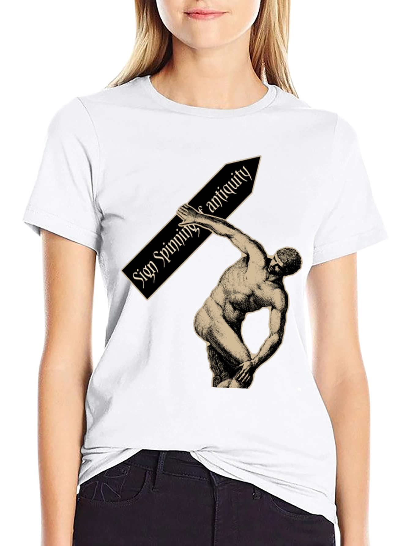 Sign Spinning Antiquity Graphic Tee - Black