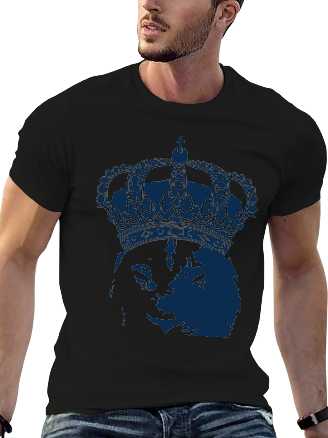 Royal Dog Graphic T-Shirt - Black