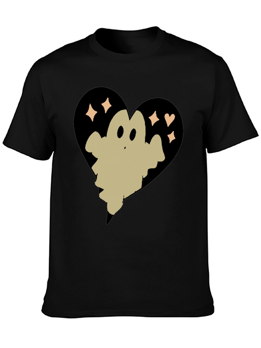 Ghost Heart Graphic Tee - Spooky Cute T-Shirt