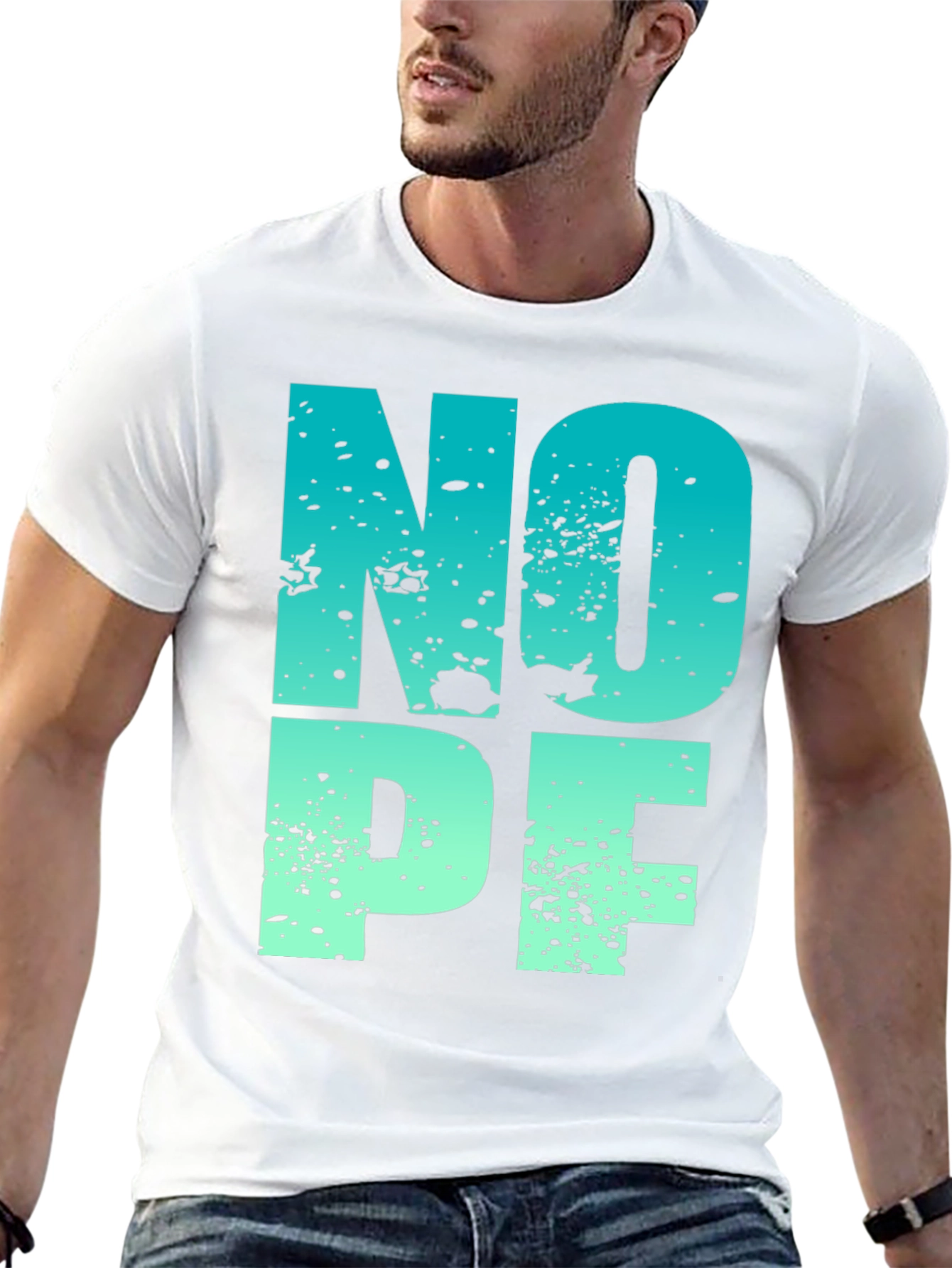 Nope T-Shirt - Gradient Novelty Graphic Tee