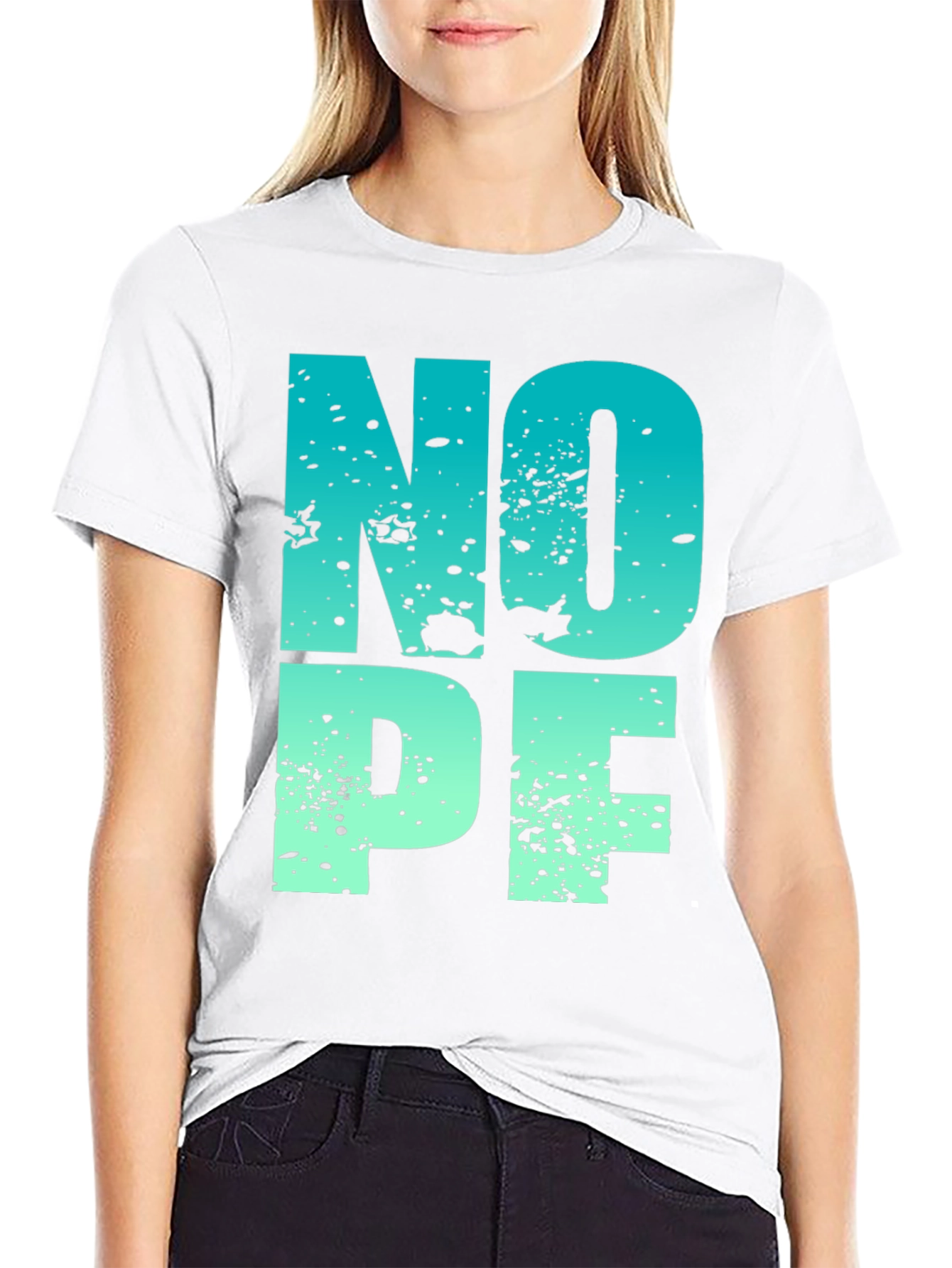 Nope T-Shirt - Gradient Novelty Graphic Tee