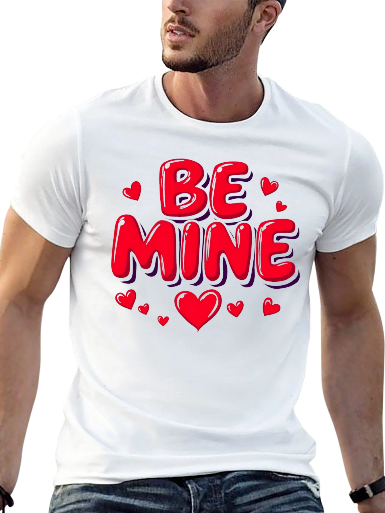 Be Mine Valentines Day Black T-Shirt