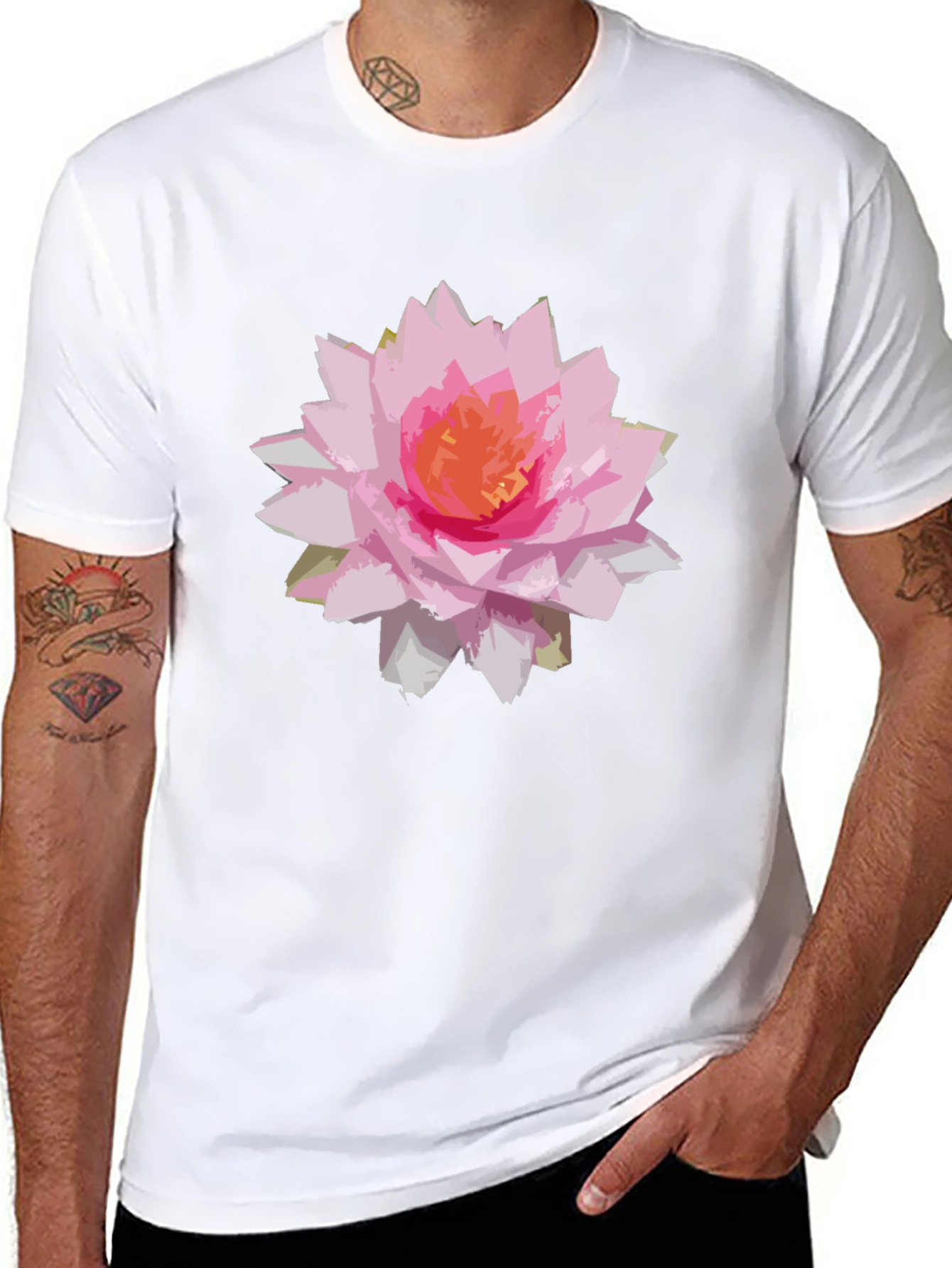 Floral Graphic Black T-Shirt