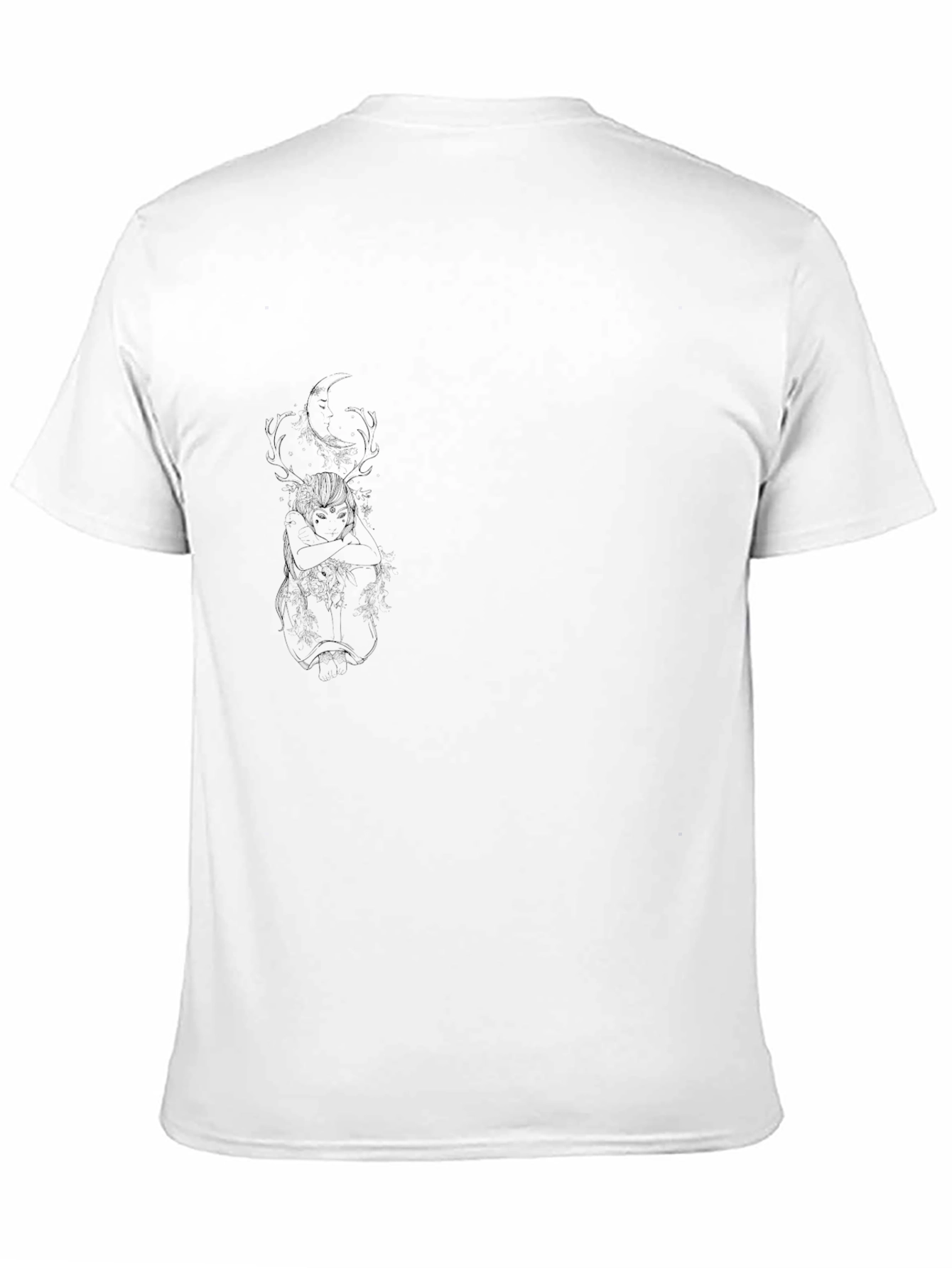 Black Graphic Tee - Manga Style Anime Art