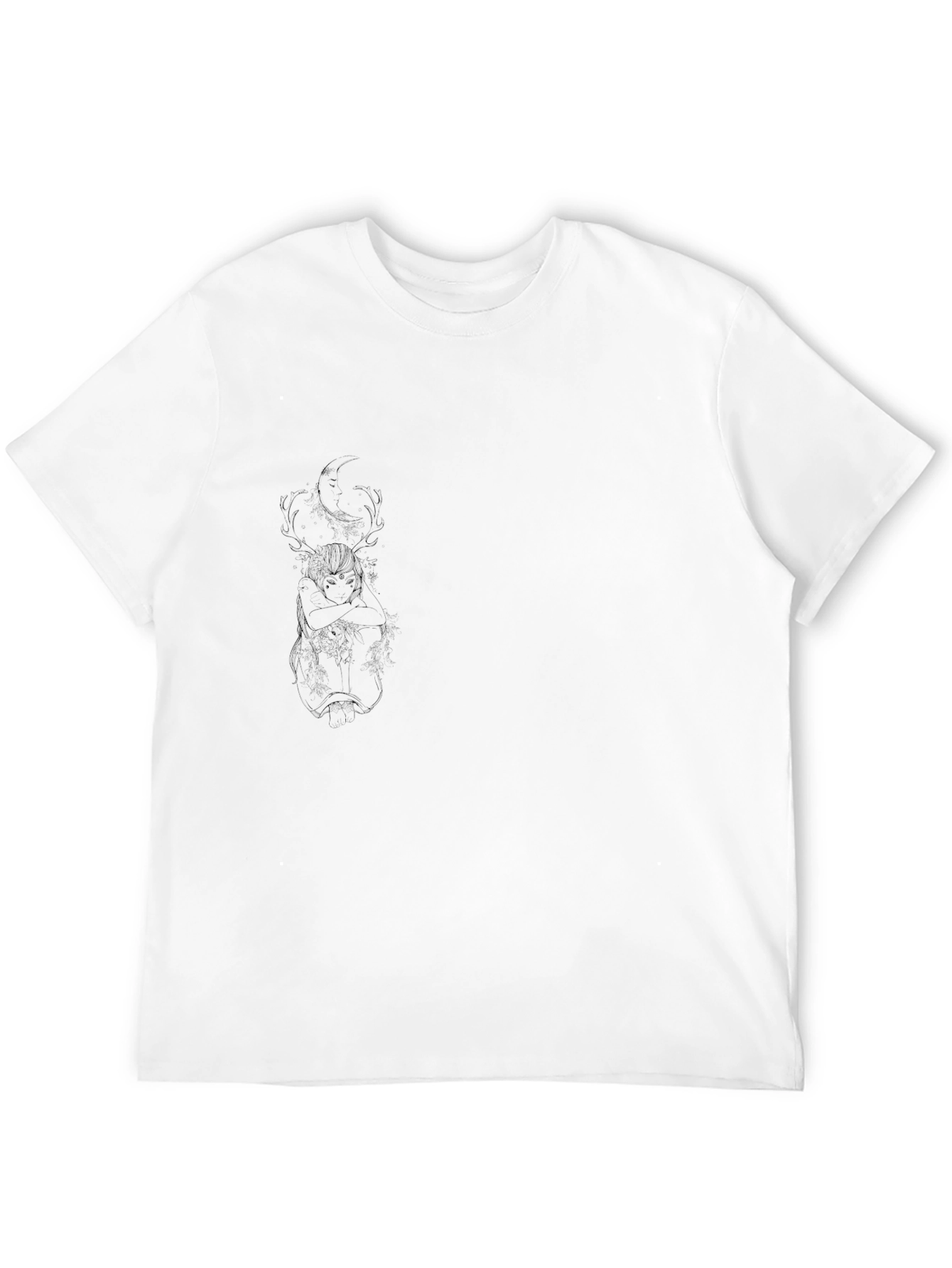 Black Graphic Tee - Manga Style Anime Art