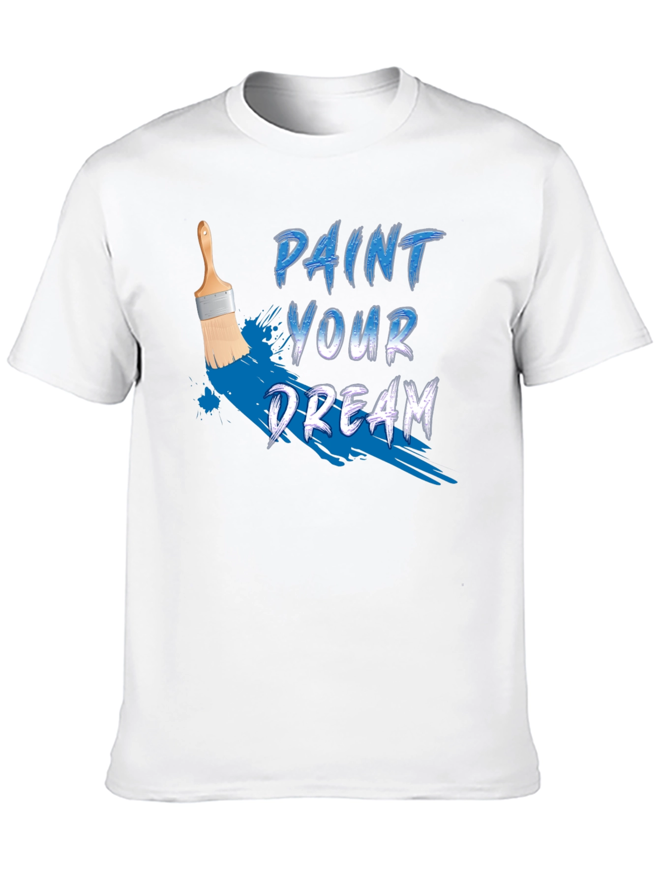 Paint Your Dream Graphic Tee - Motivational Black T-Shirt