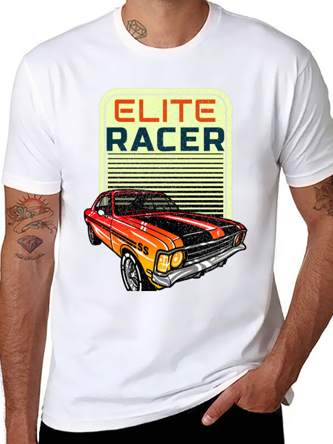 Elite Racer Graphic Tee - Classic Car Design