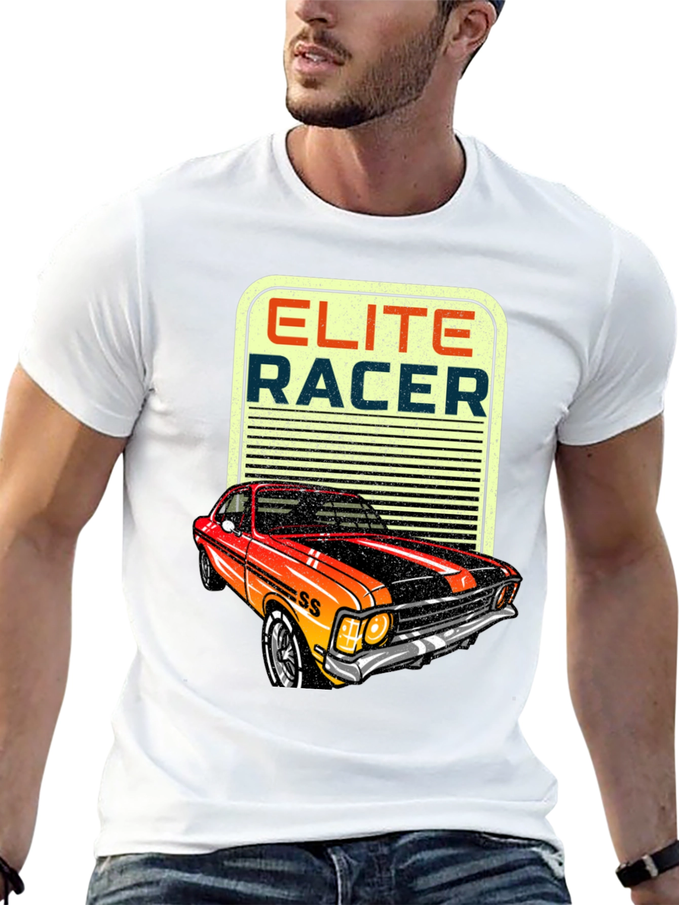 Elite Racer Graphic Tee - Classic Car Design