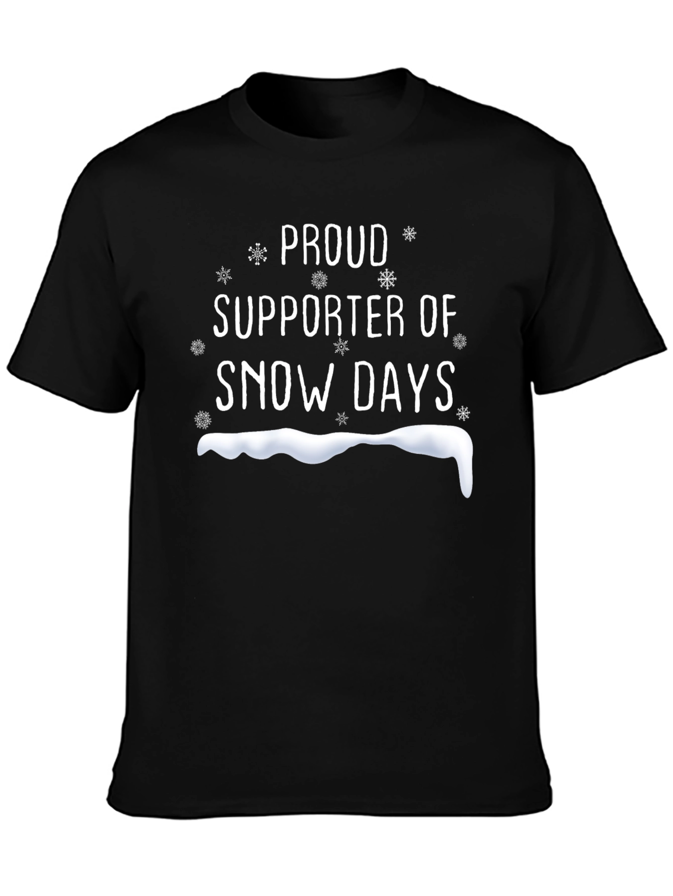 Snow Days Supporter T-Shirt - Black Cotton Tee