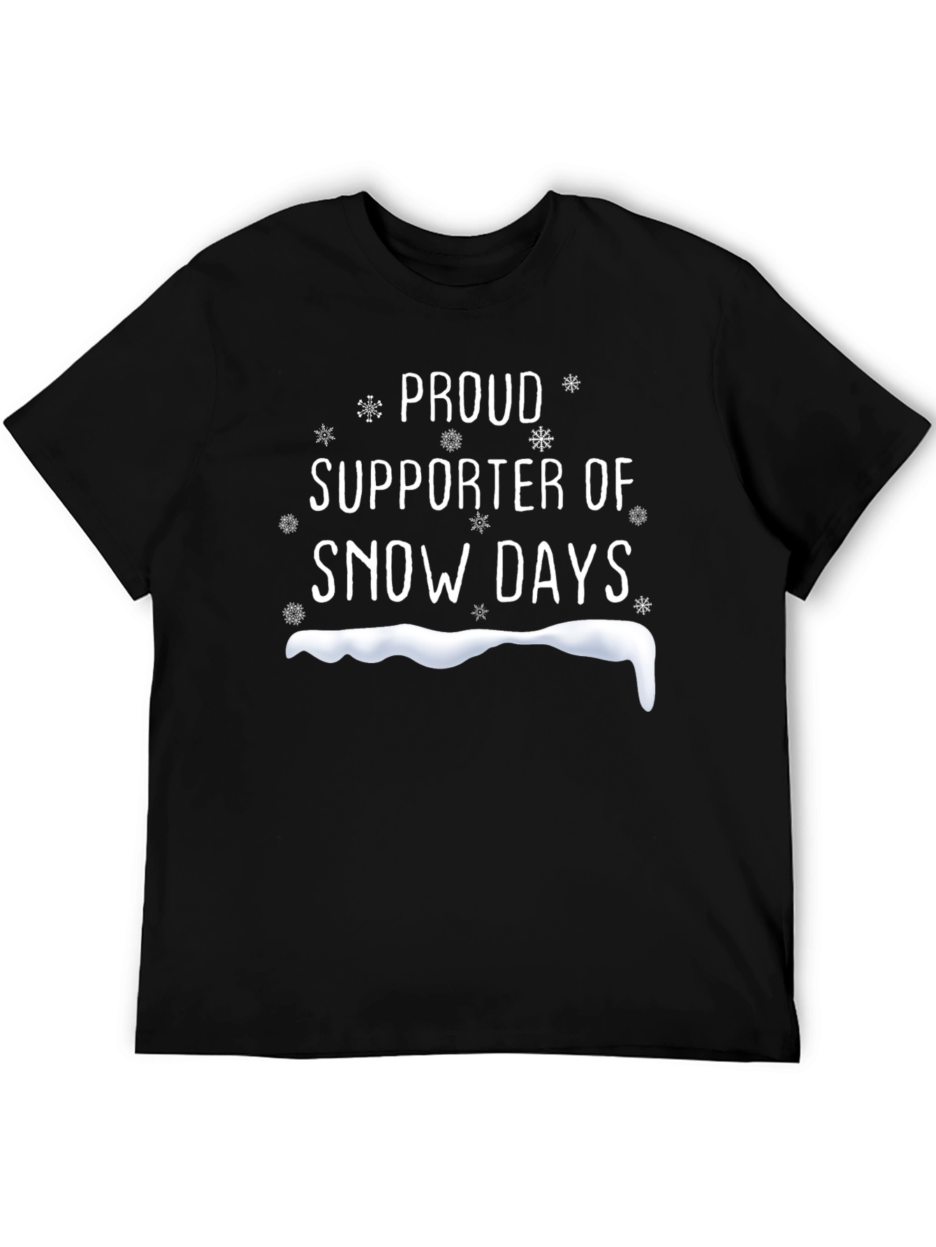 Snow Days Supporter T-Shirt - Black Cotton Tee