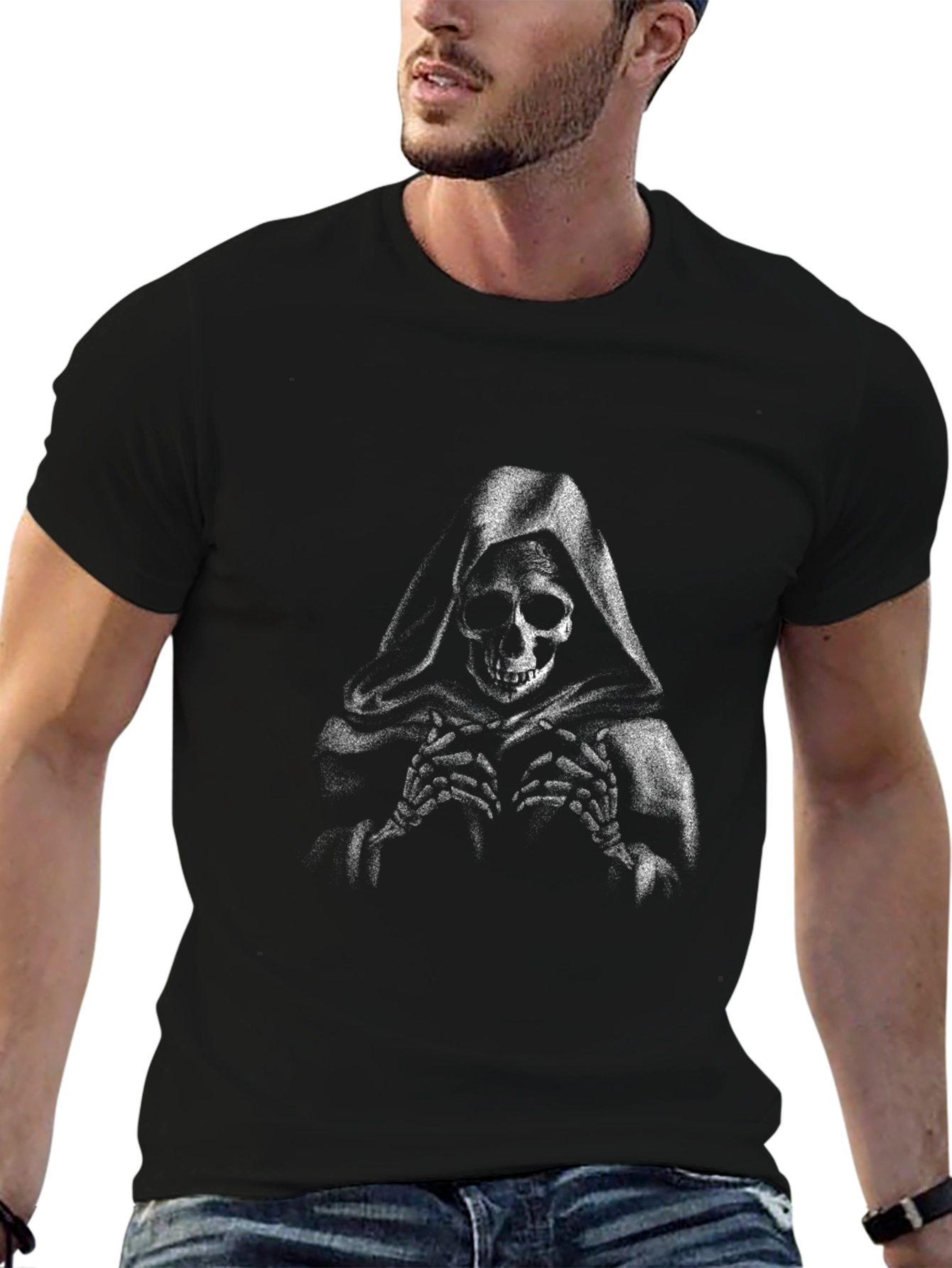 Grim Reaper Graphic Print Tee