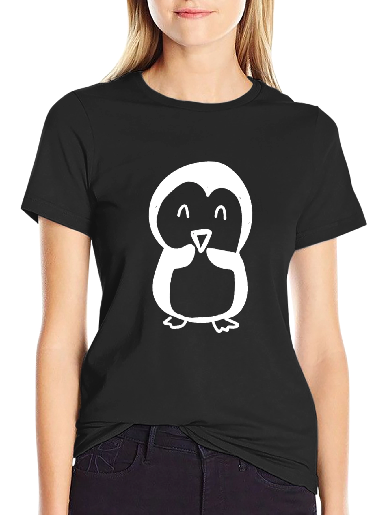Penguin Graphic Tee - Unisex Black T-Shirt
