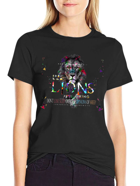 Lion King Graphic Print Black T-Shirt