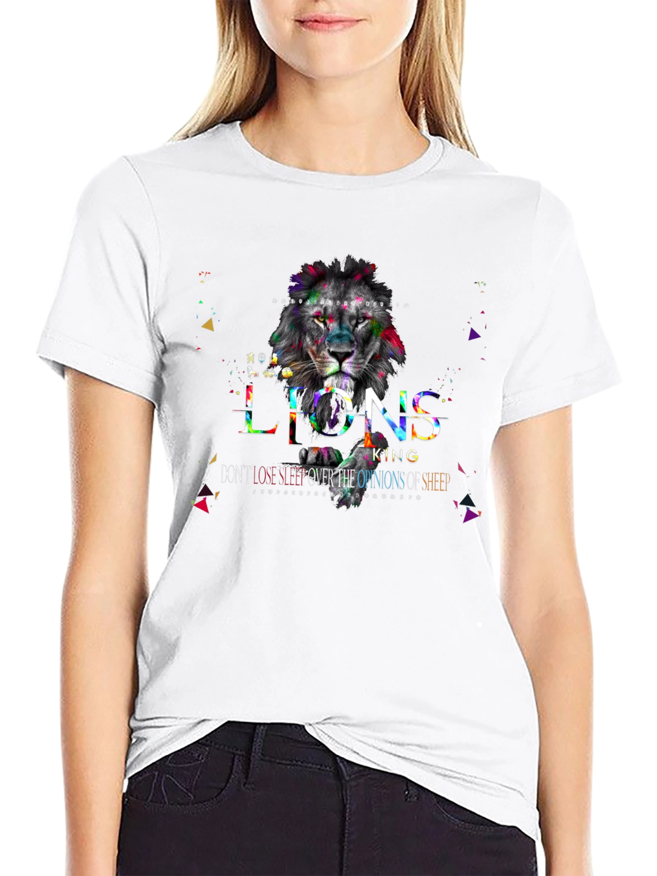 Lion King Graphic Print Black T-Shirt