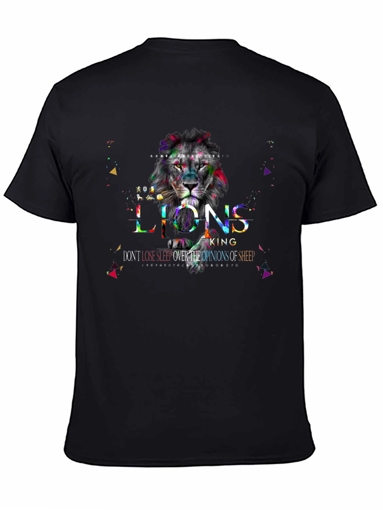 Lion King Graphic Print Black T-Shirt