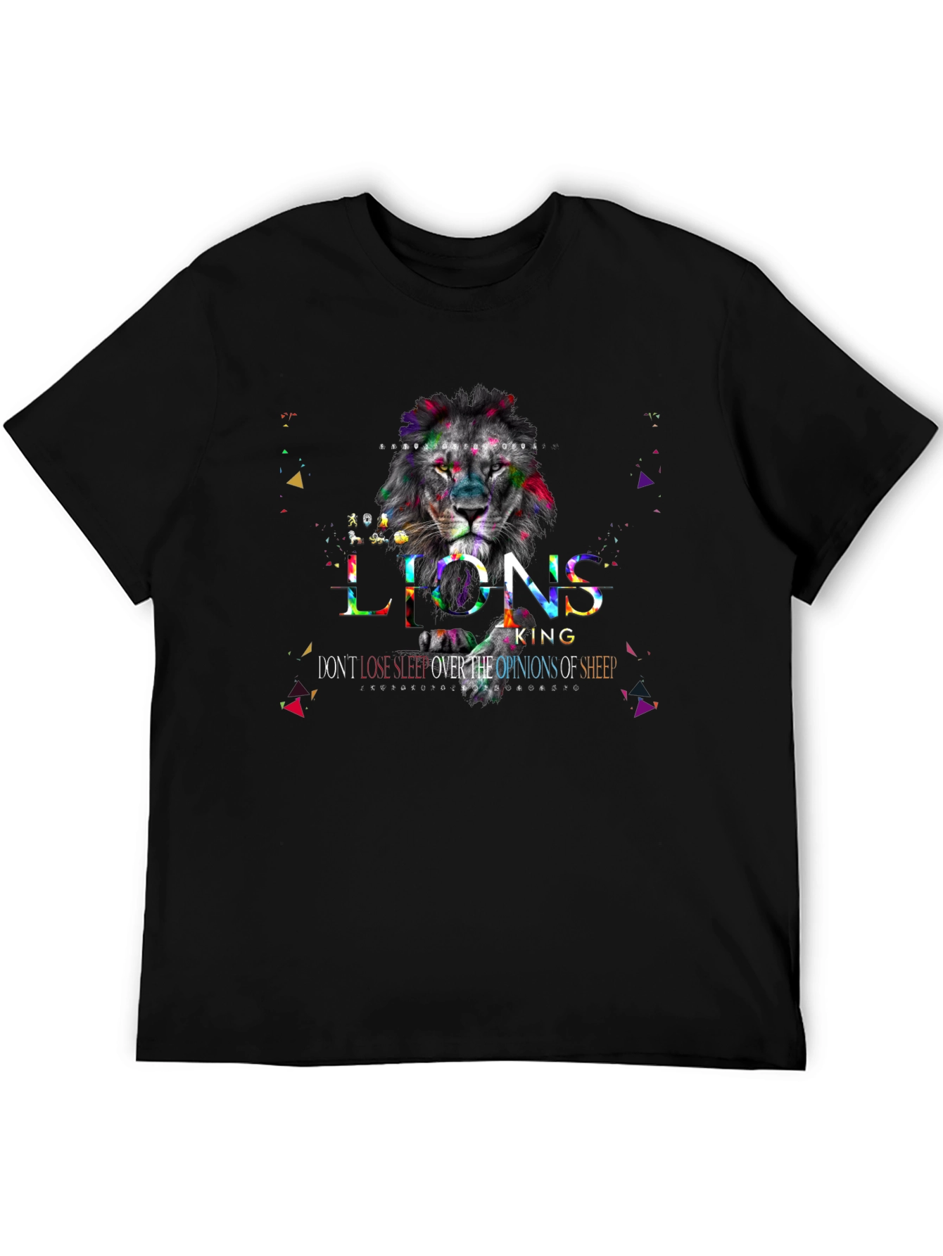 Lion King Graphic Print Black T-Shirt