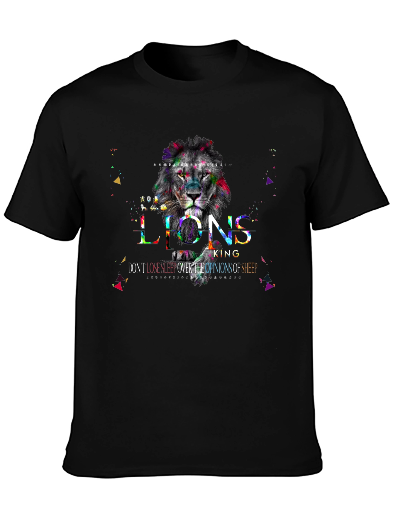 Lion King Graphic Print Black T-Shirt