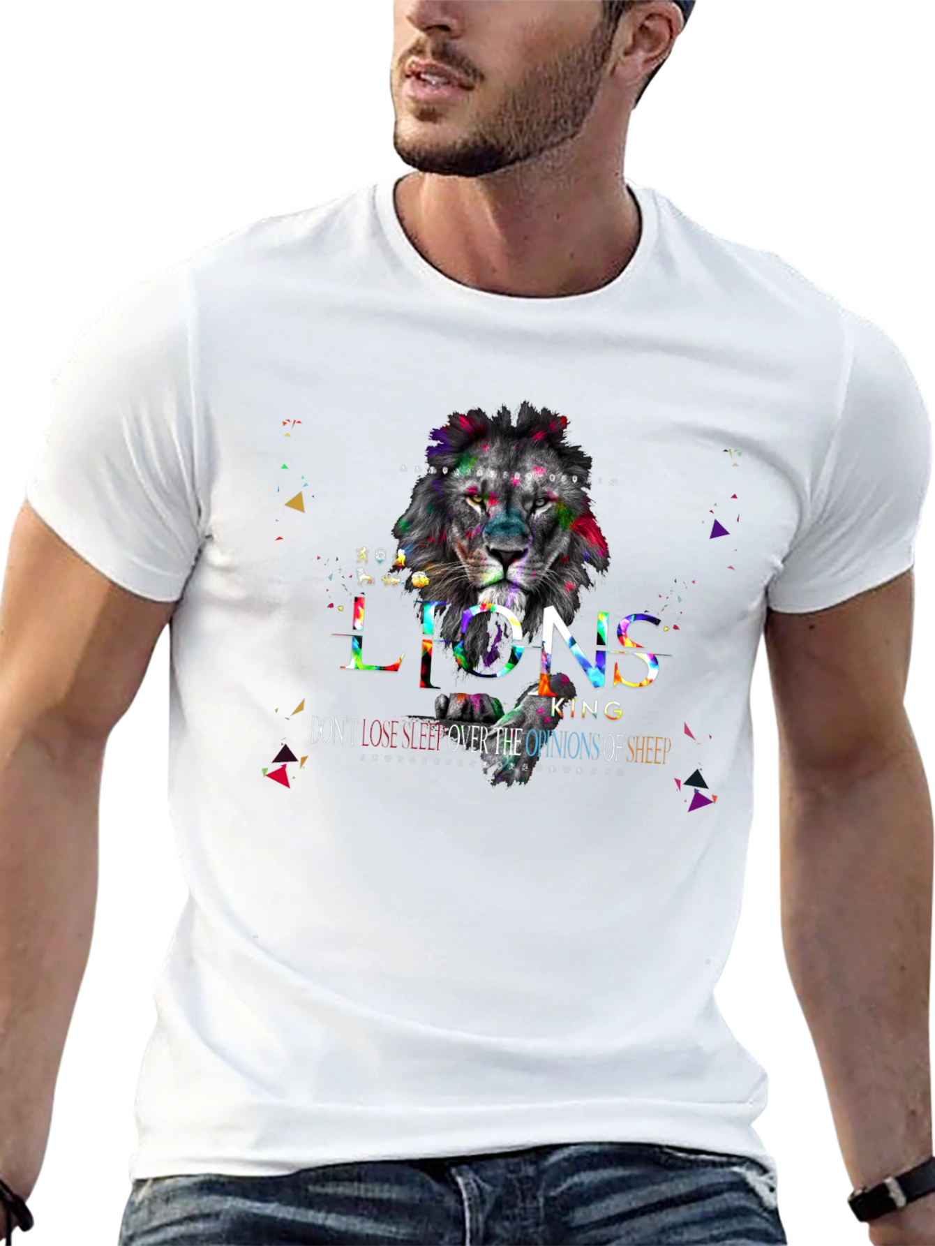 Lion King Graphic Print Black T-Shirt