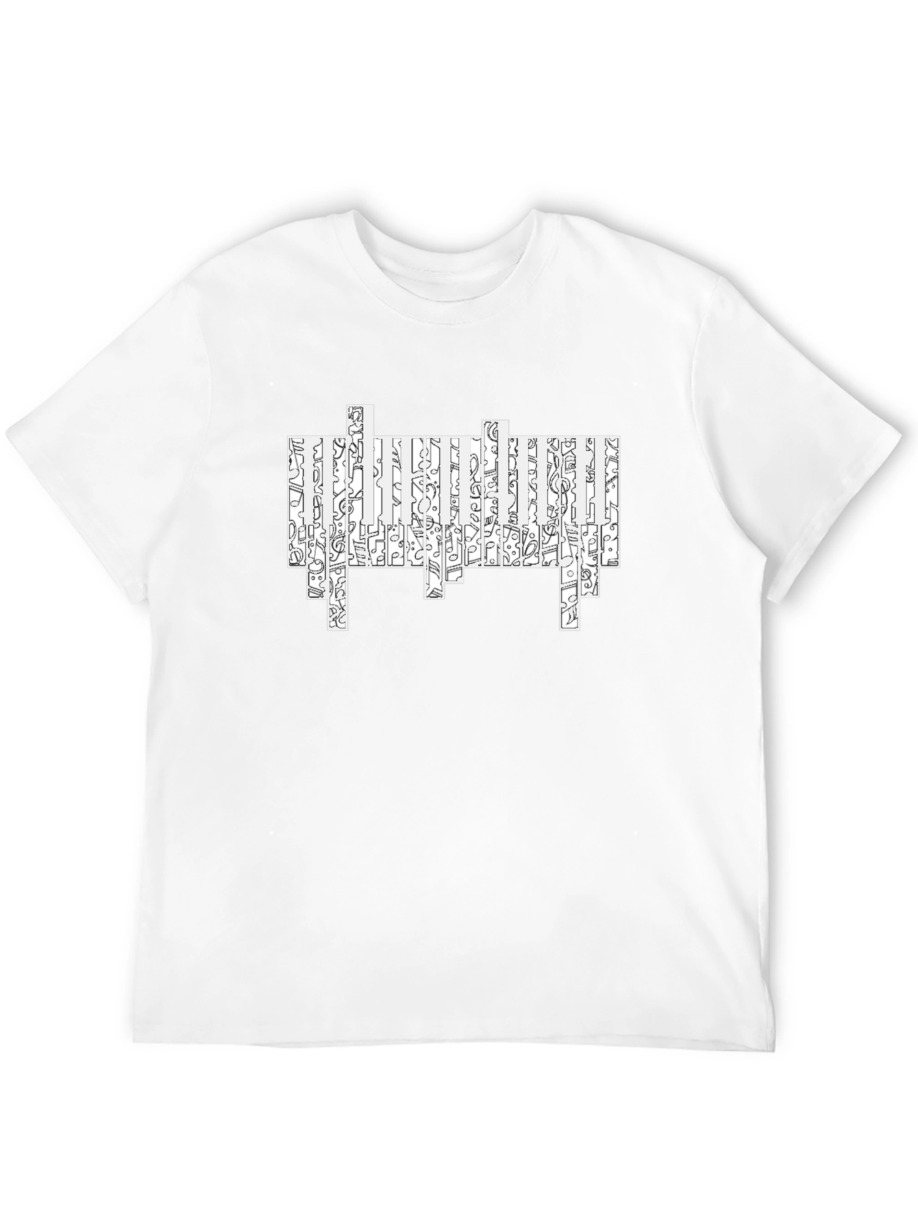 Abstract Pattern Black T-Shirt