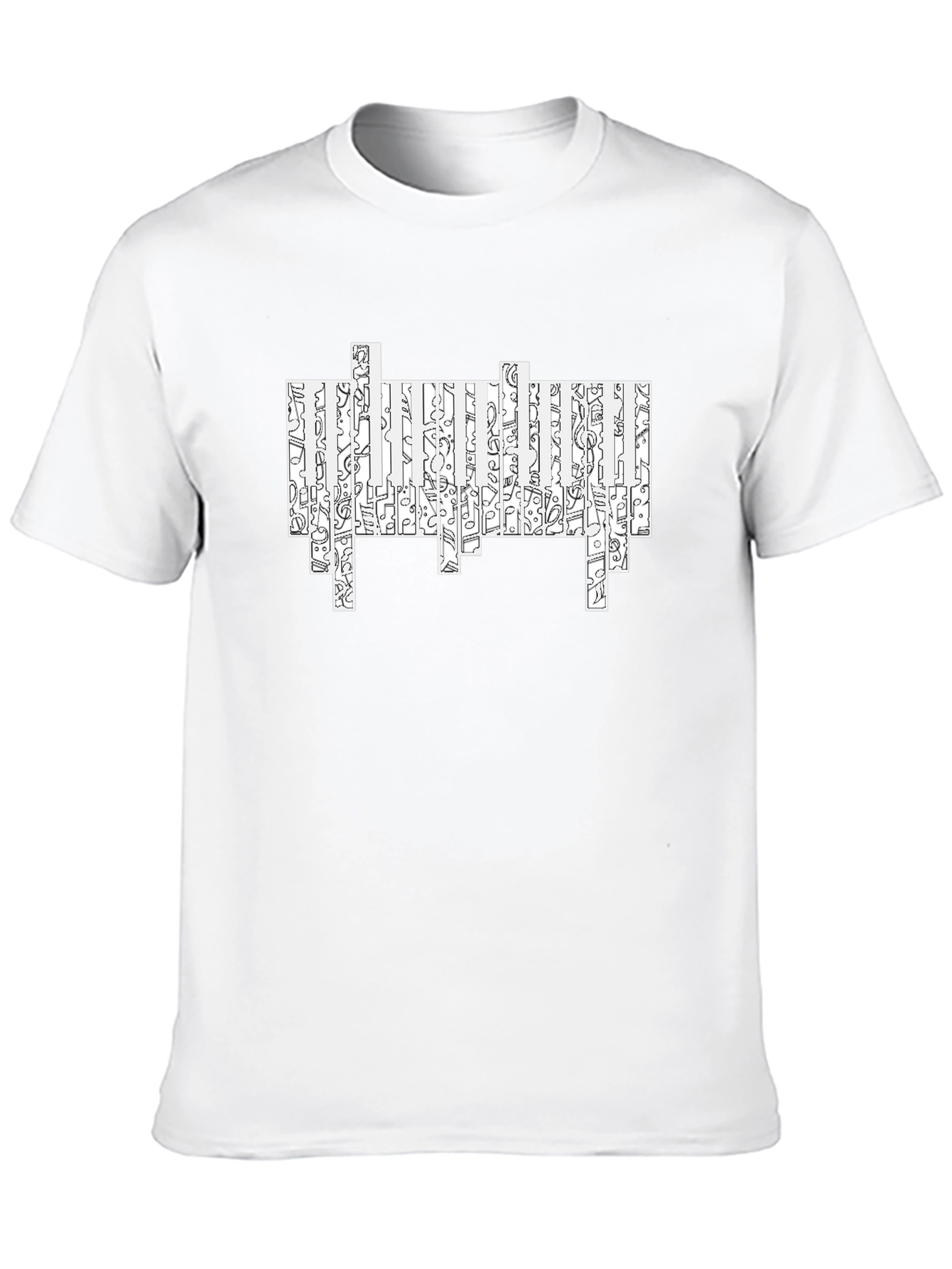 Abstract Pattern Black T-Shirt