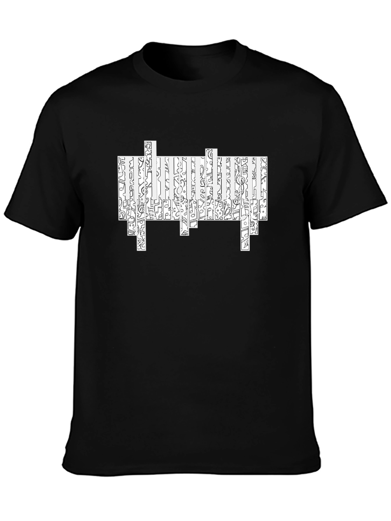 Abstract Pattern Black T-Shirt