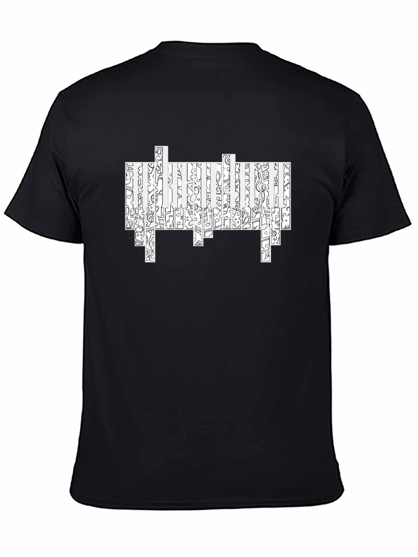 Abstract Pattern Black T-Shirt
