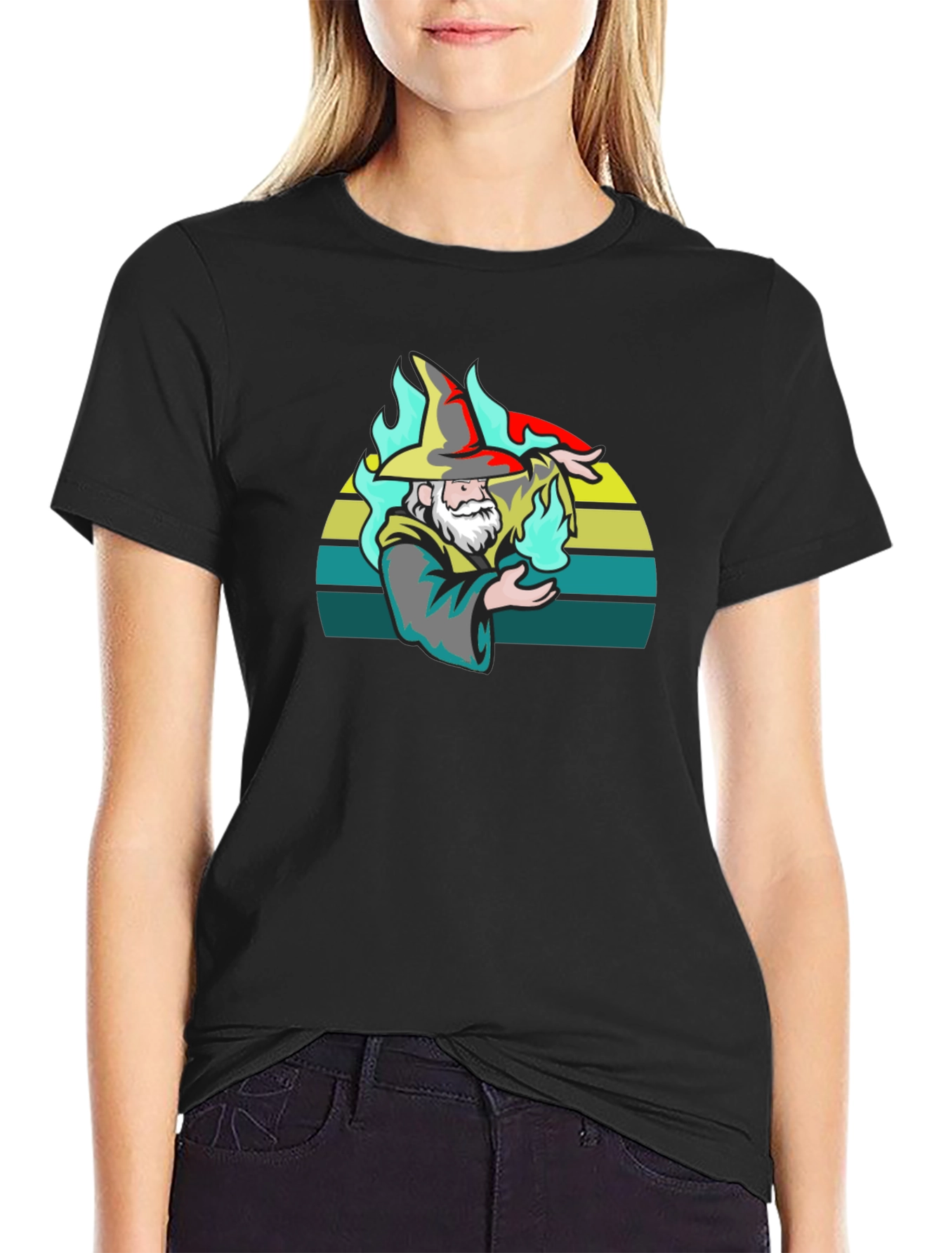 Wizard Graphic T-Shirt - Black