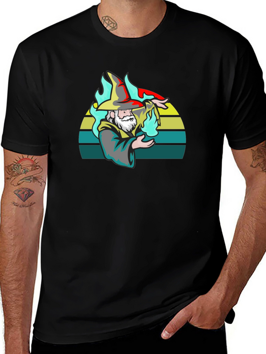 Wizard Graphic T-Shirt - Black