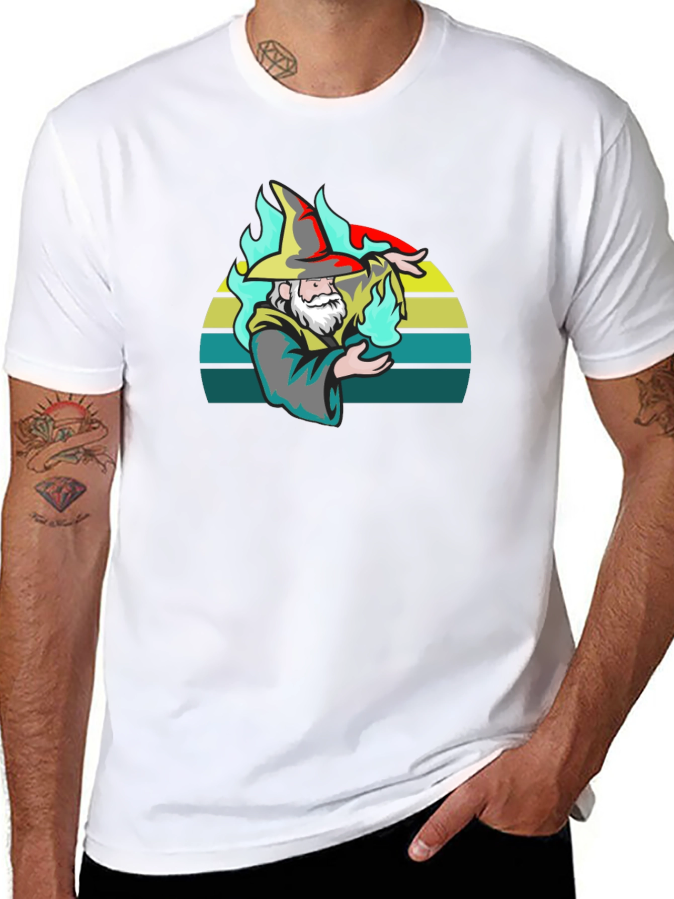 Wizard Graphic T-Shirt - Black