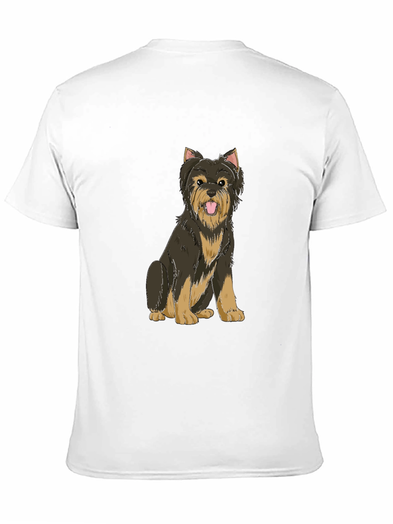Yorkie Dog Graphic Black T-Shirt