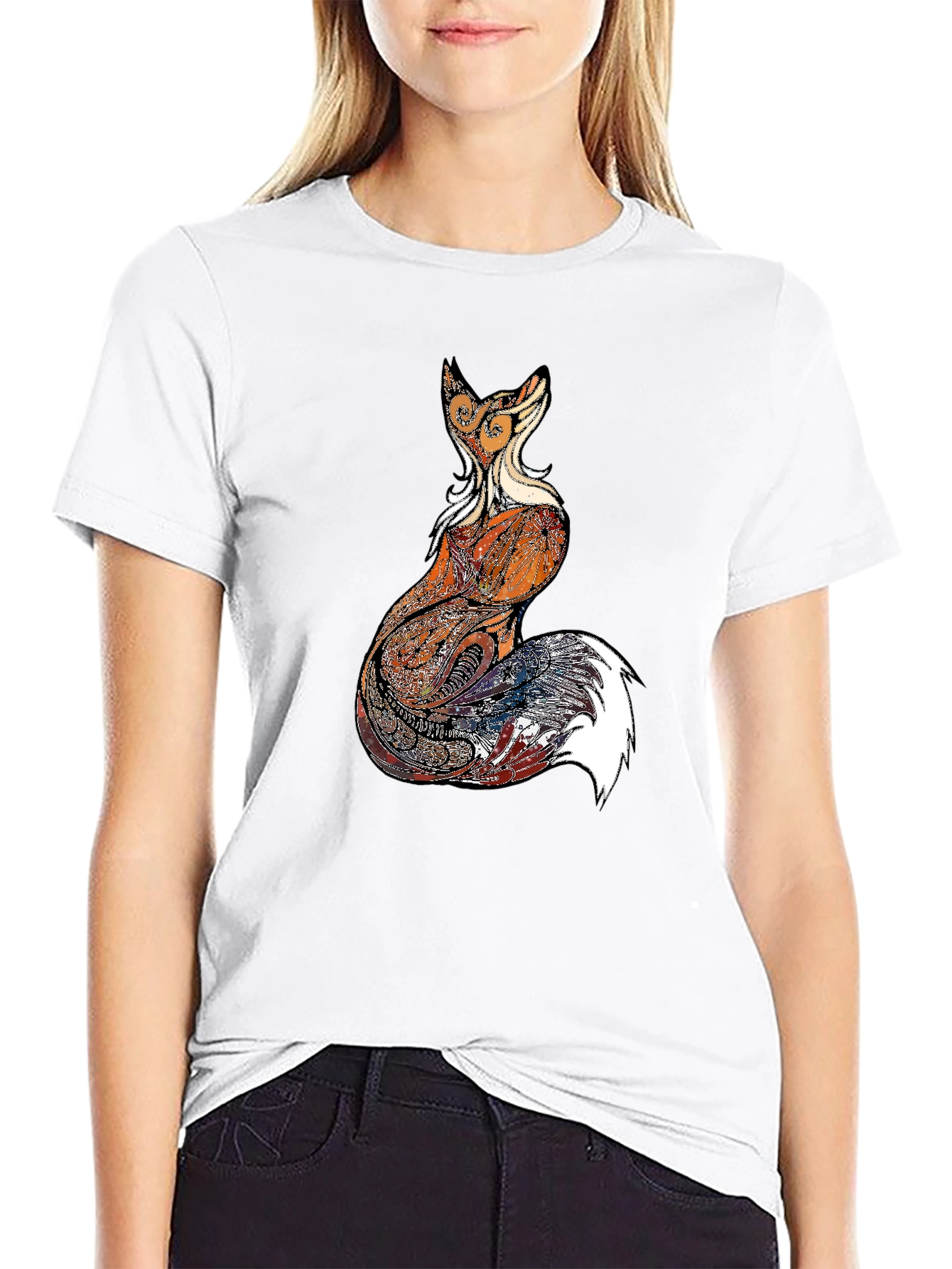 Fox Graphic Print Mens Black T-Shirt