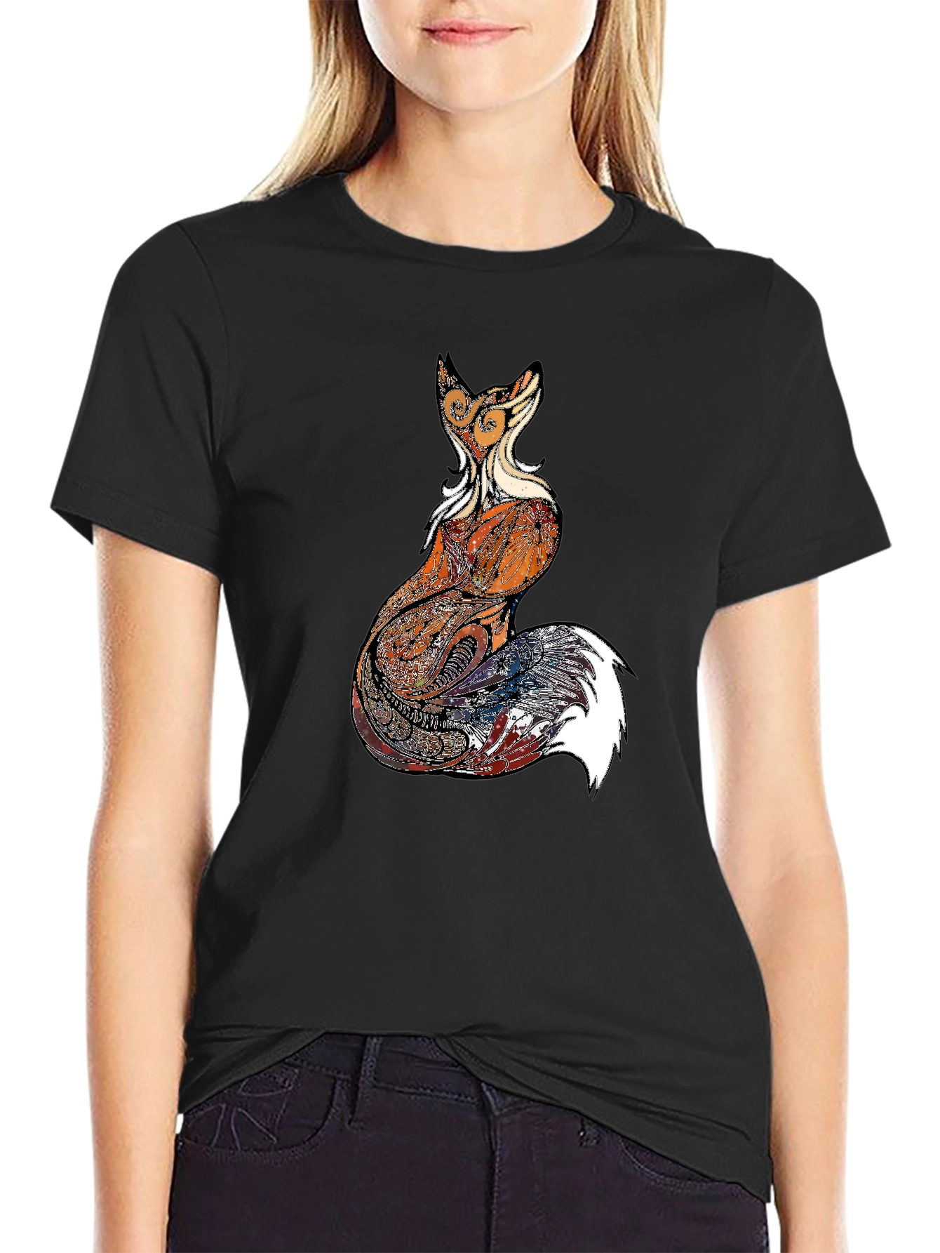 Fox Graphic Print Mens Black T-Shirt