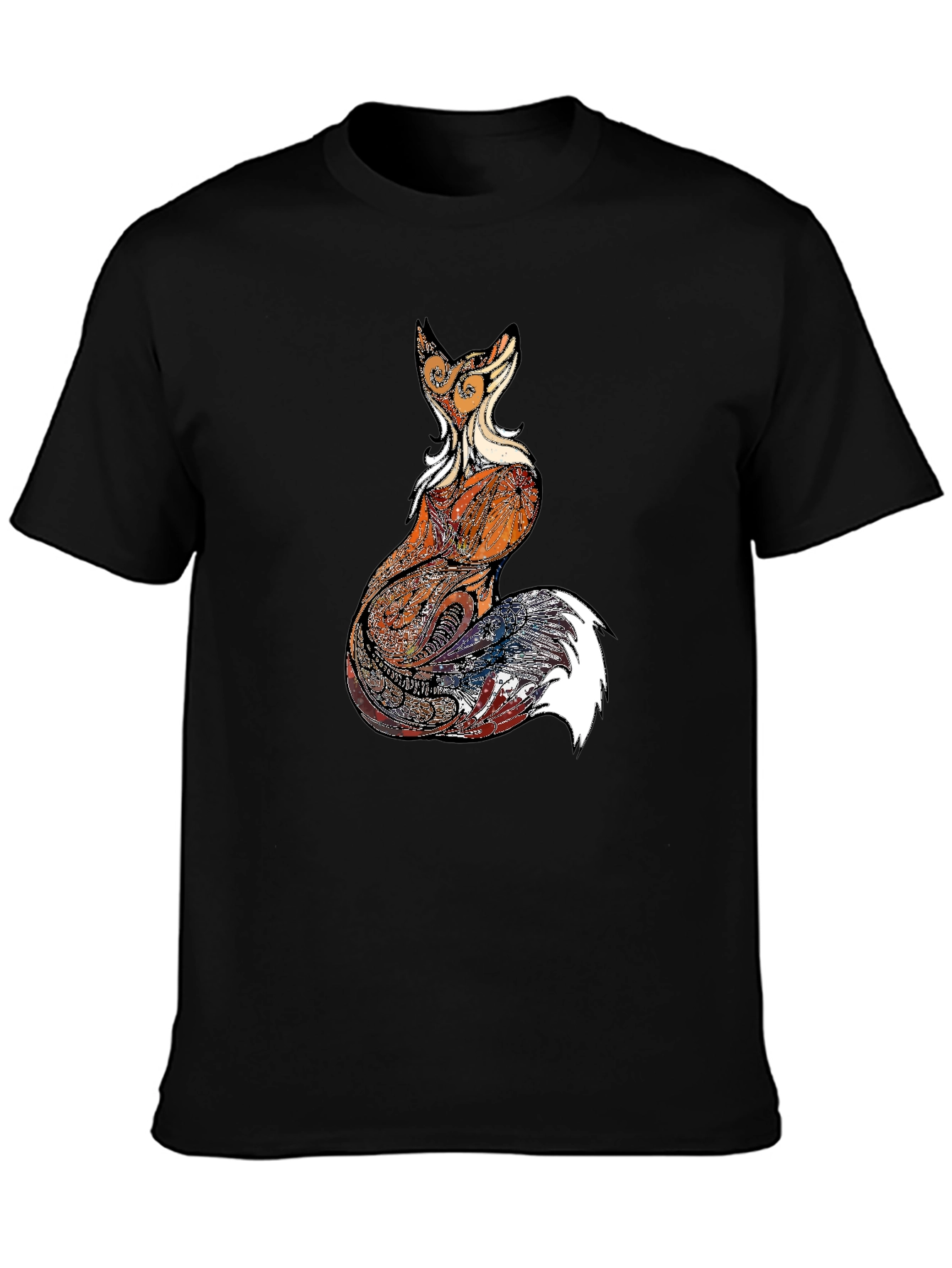 Fox Graphic Print Mens Black T-Shirt