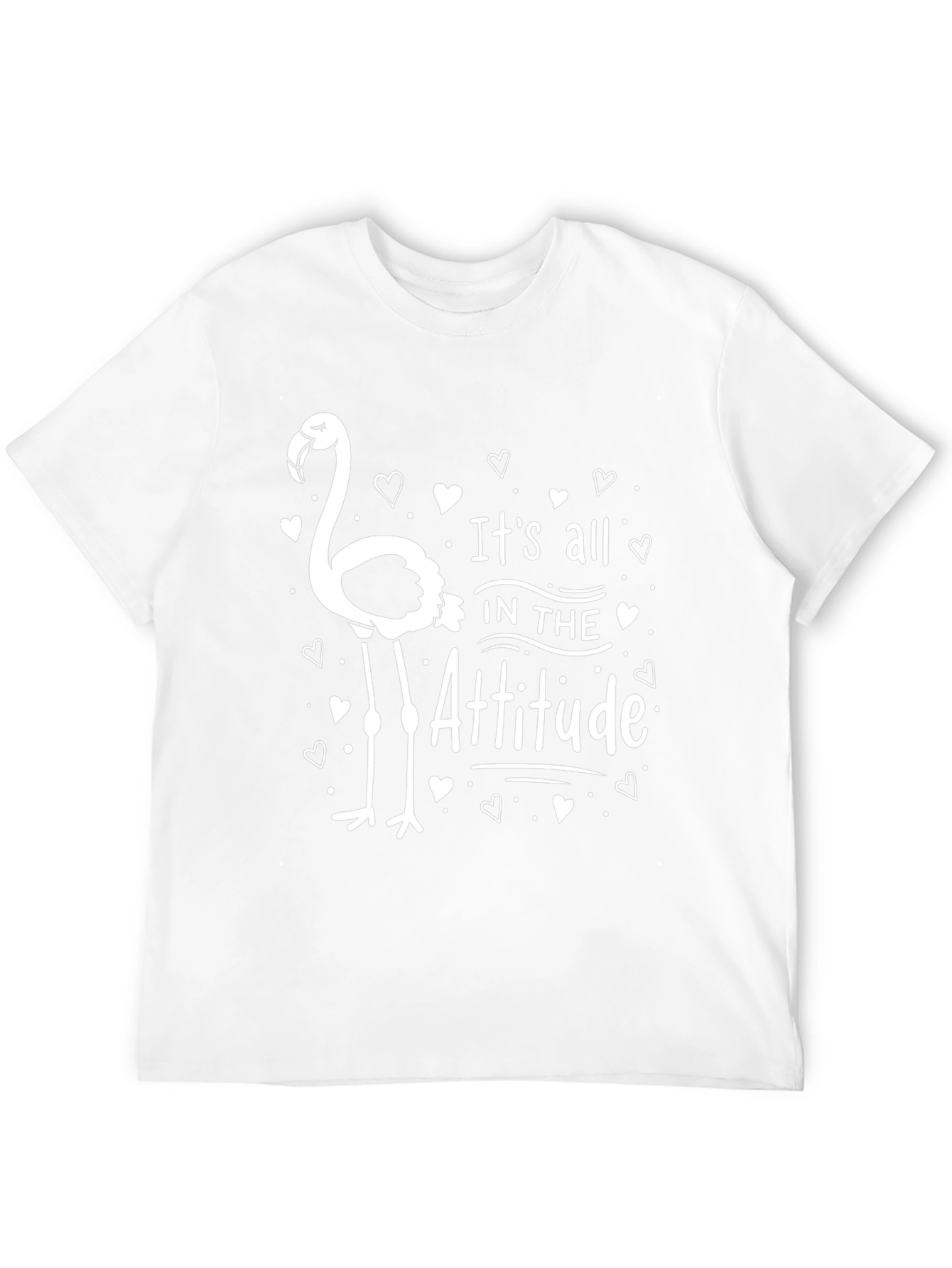 Attitude Flamingo Graphic Tee - Black Unisex