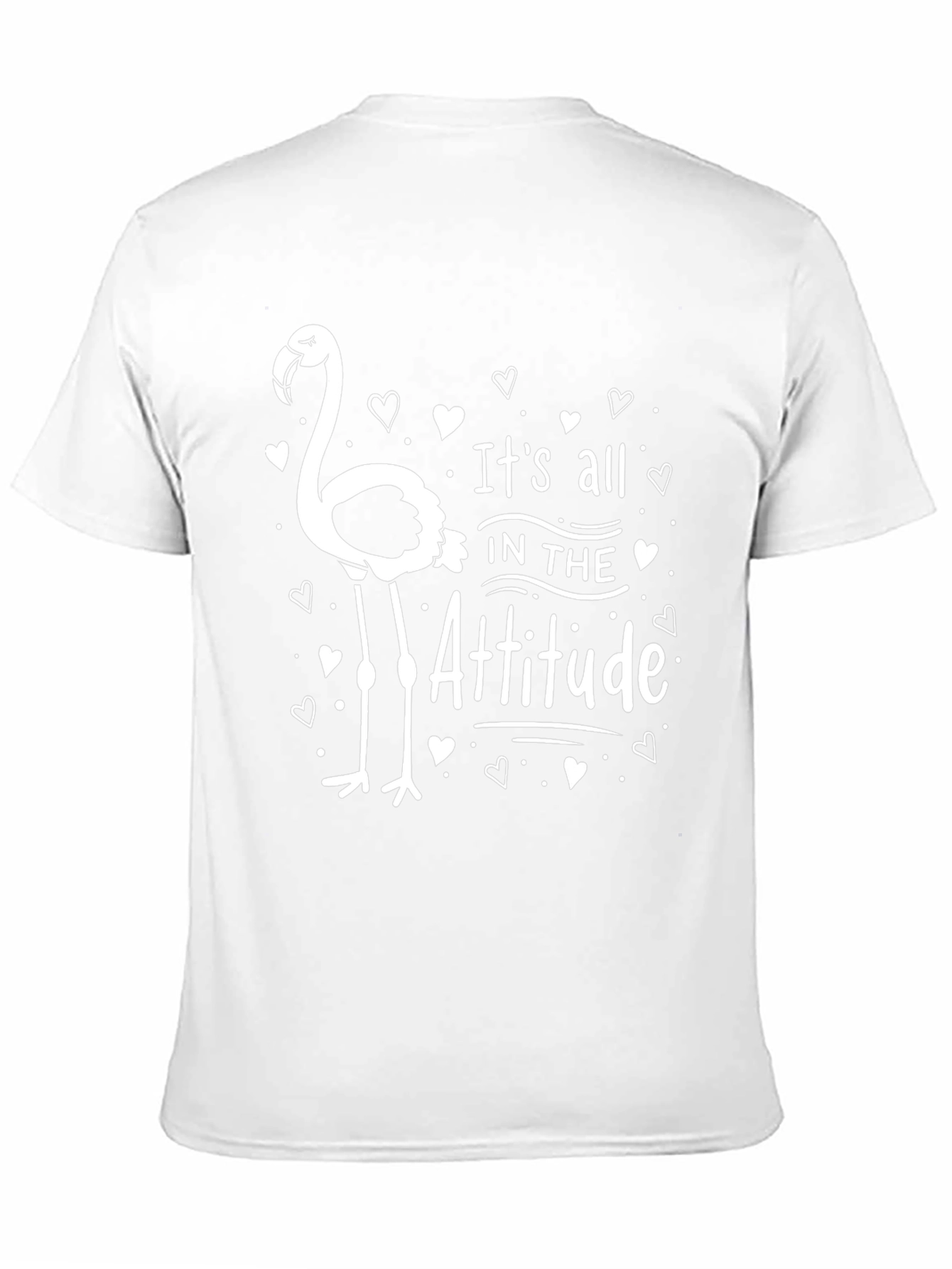Attitude Flamingo Graphic Tee - Black Unisex