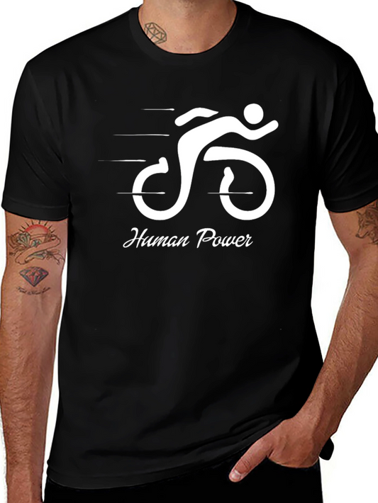 Human Powered Bicycle T-Shirt - Eco-Friendly Design