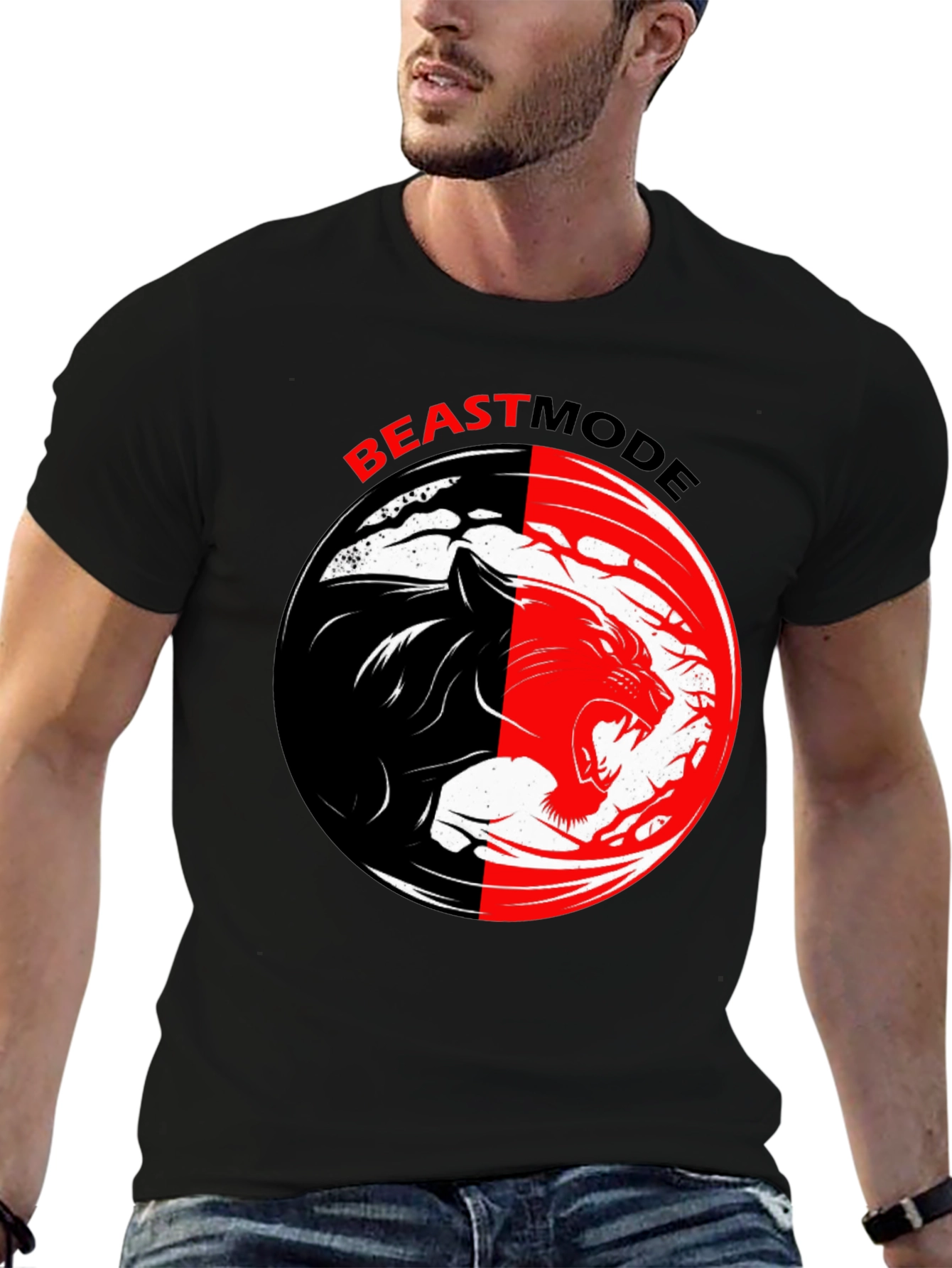 Beast Mode Black T-Shirt - Gym Workout Motivation