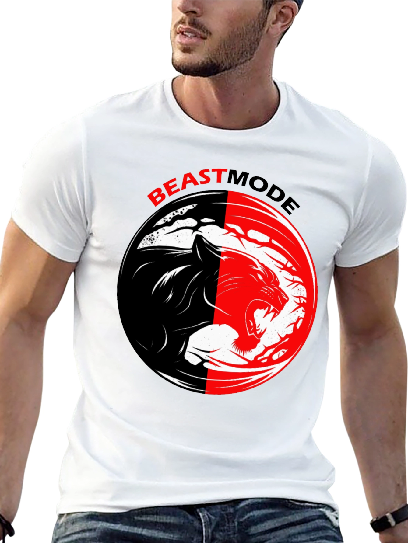 Beast Mode Black T-Shirt - Gym Workout Motivation