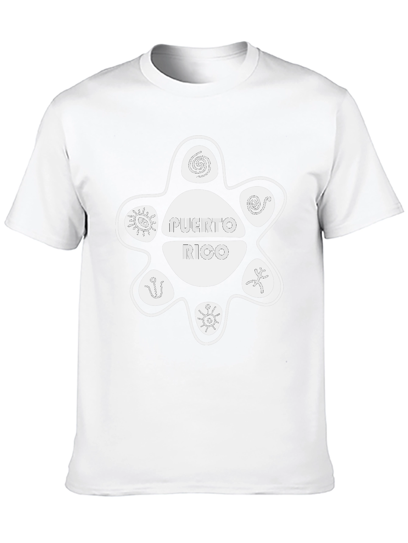 Puerto Rico Sun Taino Symbol Black T-Shirt