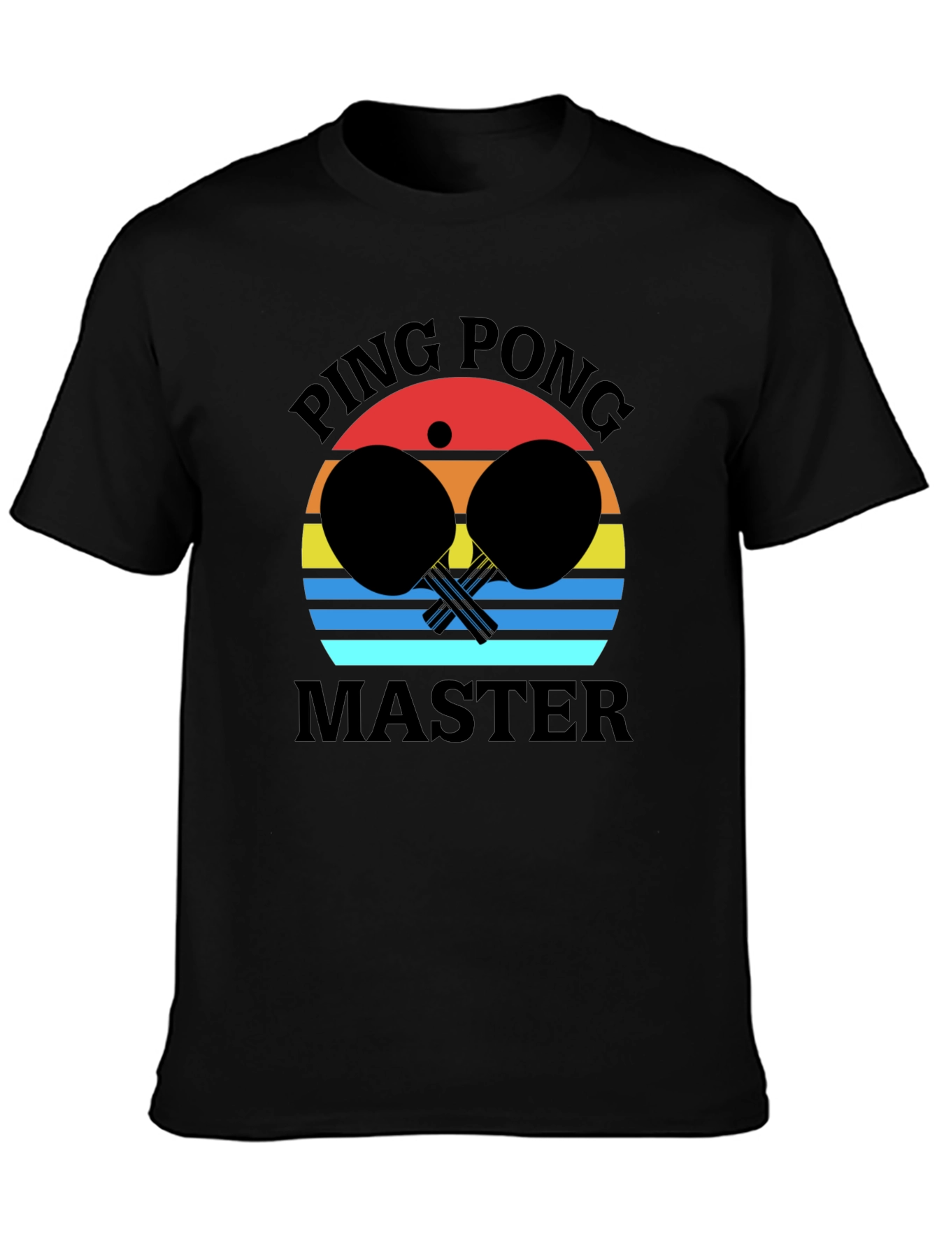 Ping Pong Master Black Graphic Tee