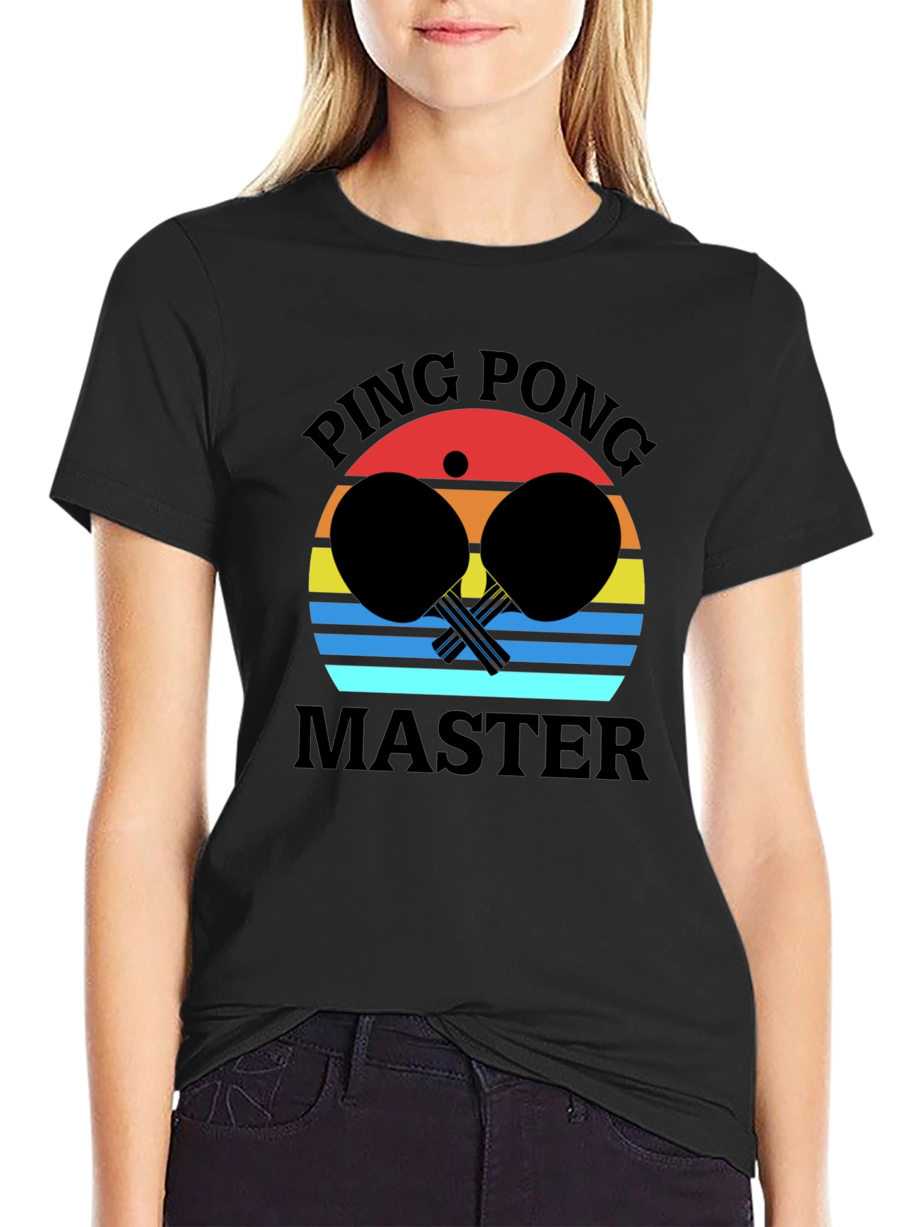 Ping Pong Master Black Graphic Tee