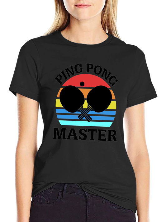 Ping Pong Master Black Graphic Tee