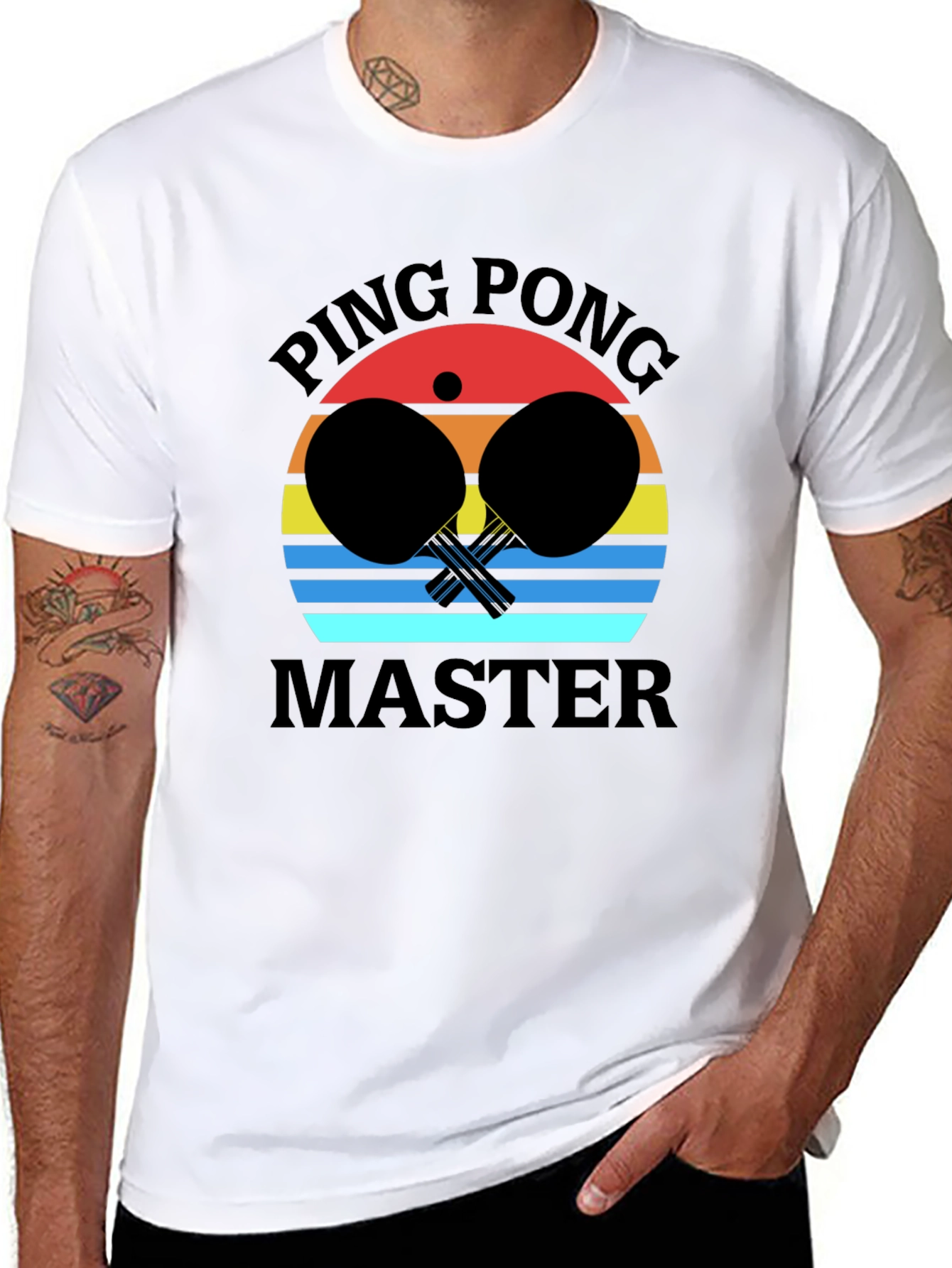 Ping Pong Master Black Graphic Tee
