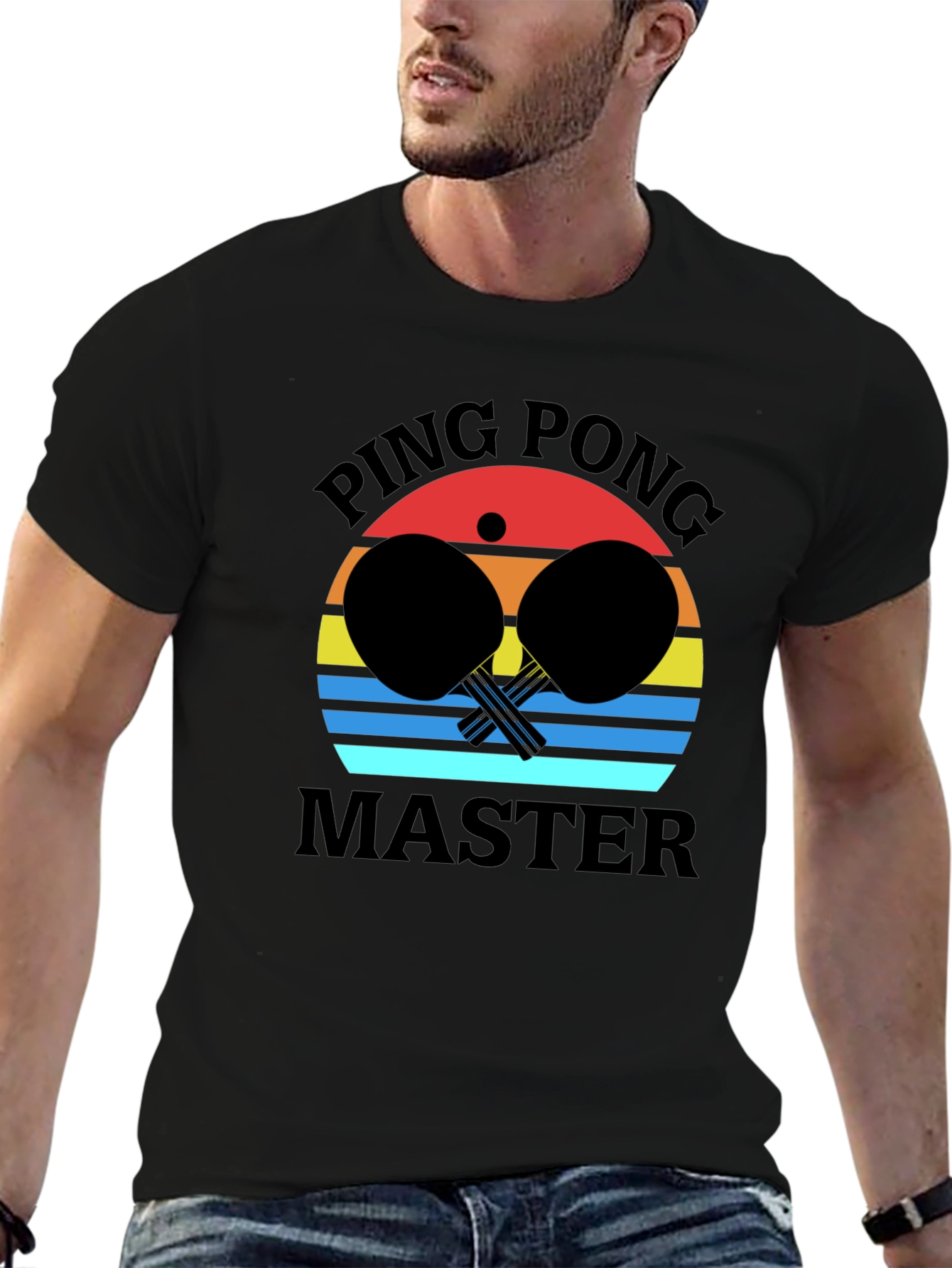 Ping Pong Master Black Graphic Tee
