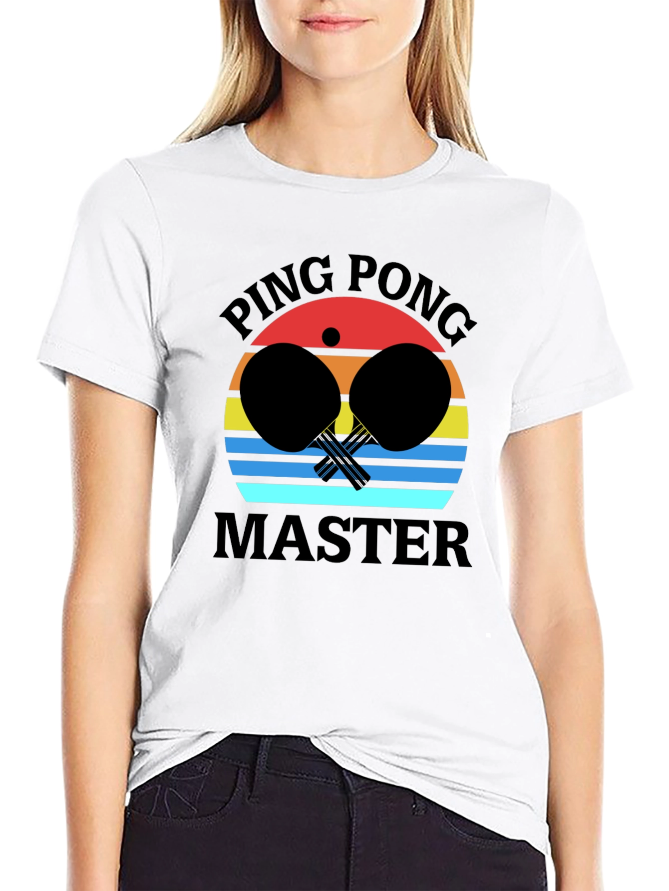 Ping Pong Master Black Graphic Tee