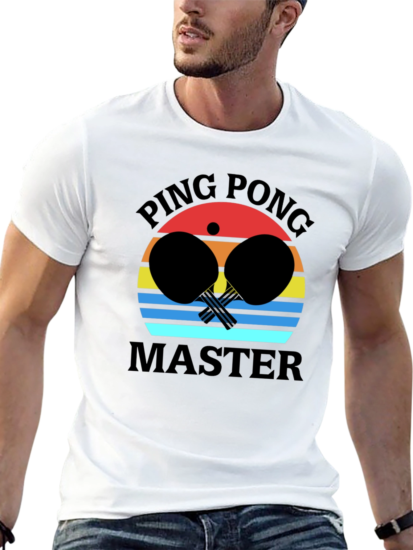 Ping Pong Master Black Graphic Tee
