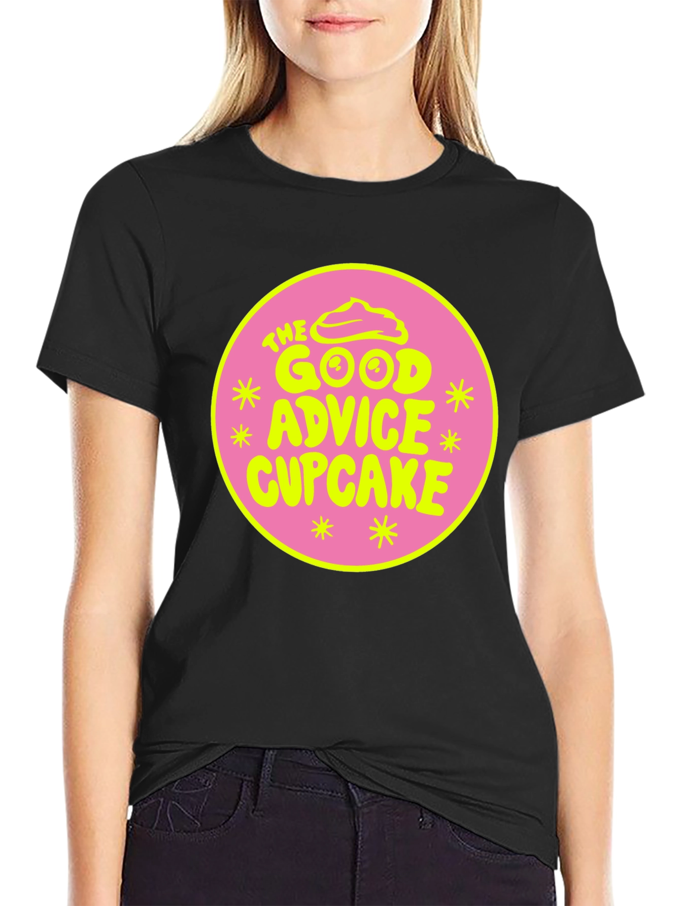 The Good Advice Cupcake Graphic Tee - Black
